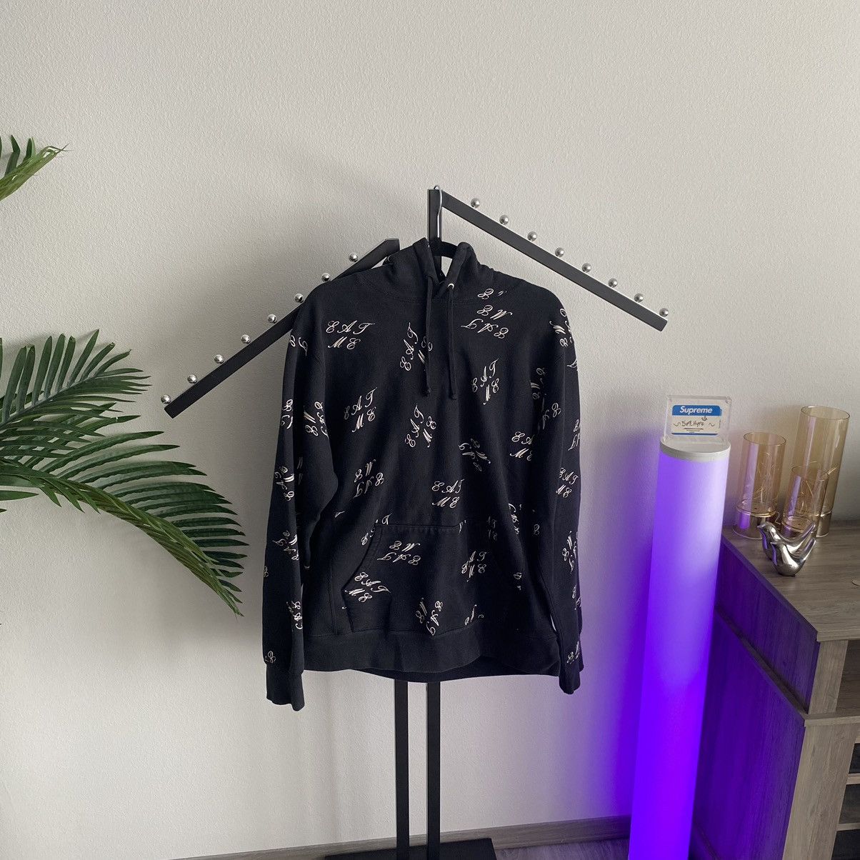 image of Supreme Eat Me Hoodie Black, Men's (Size Large)