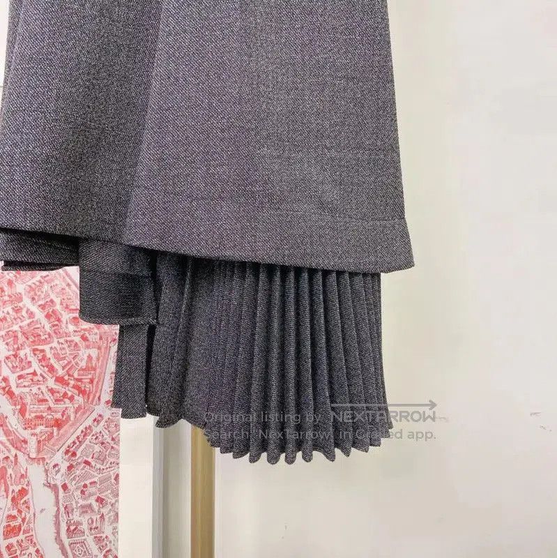 Dior Dior Asymmetrical Gray Wool Midi Skirt . Size 23" - 3 Thumbnail