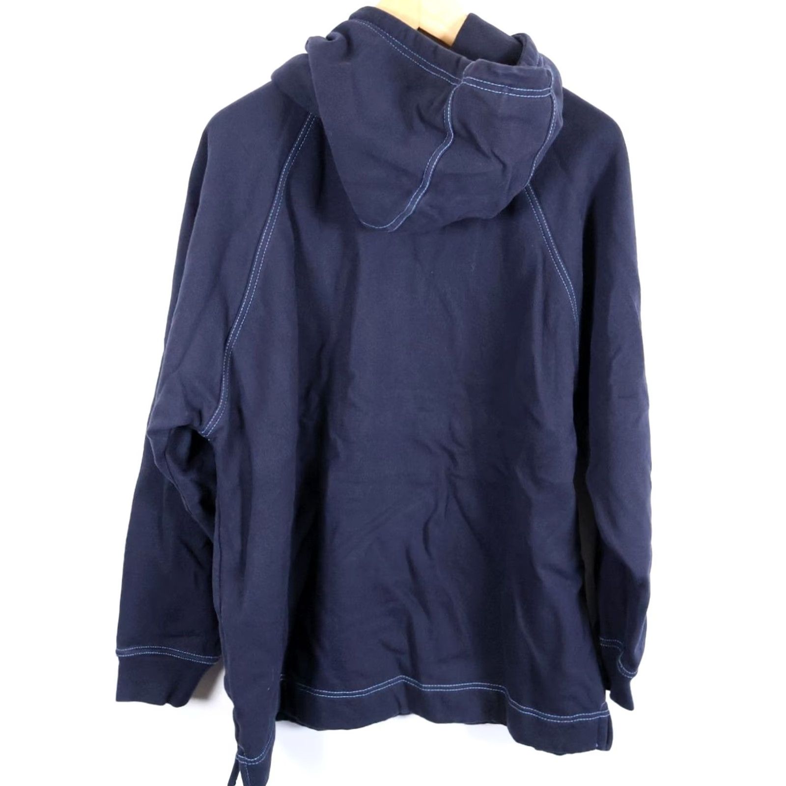 Vintage Champs Hoodie Men XL Dark Blue Heavyweight Sweatshirt Cotton Blend VTG Crew Neck Pullover Oversized 90s Retro Style Mens Size US XL / EU 56 / 4 - 2 Thumbnail