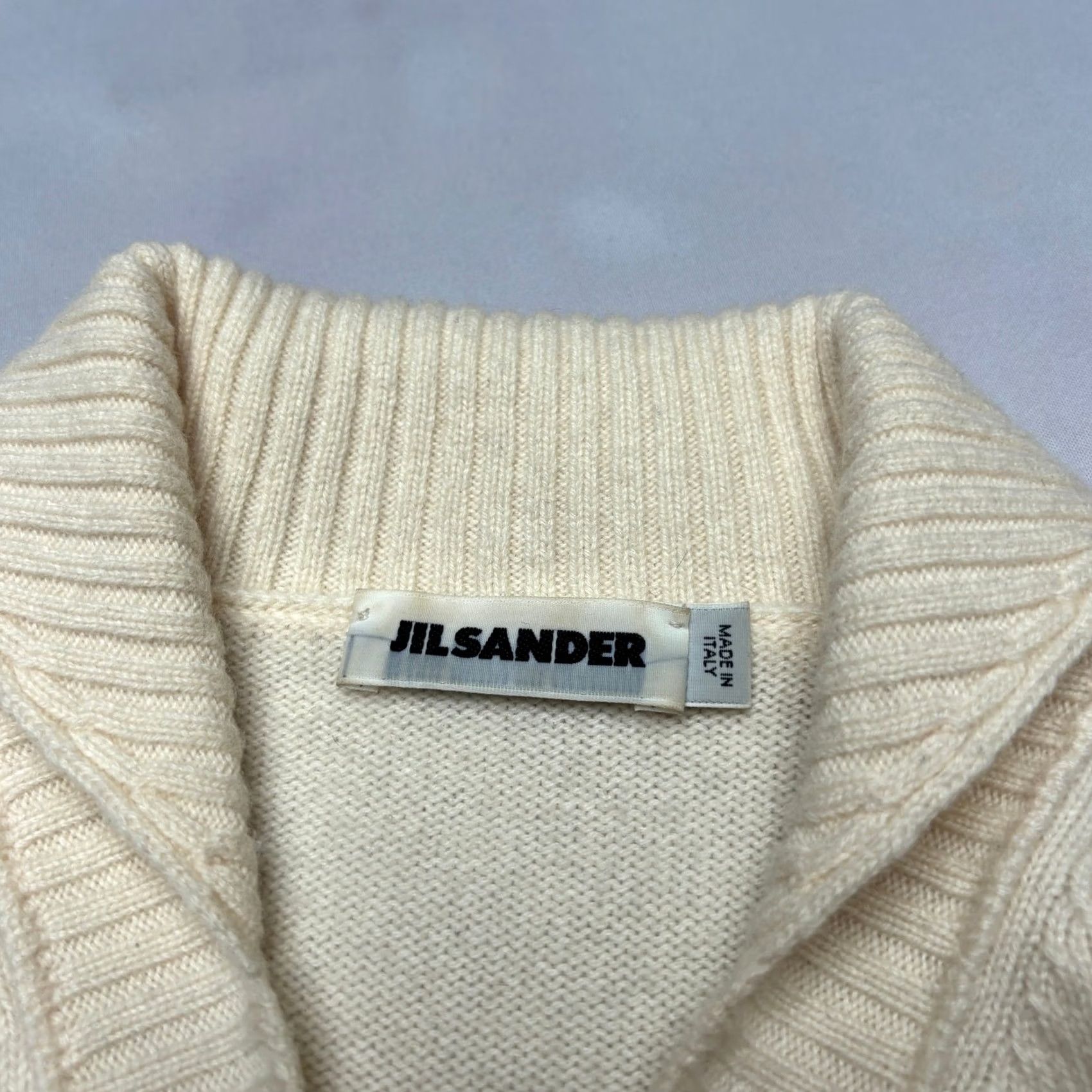 Jil Sander VINTAGE Jil Sander Raf Simons Era Cashmere Shawl Collar V Pullover Sweater Men S IT 42 Cream Pullover Slim Fit ITS 42 Mens Size US S / EU 44-46 / 1 - 4 Thumbnail