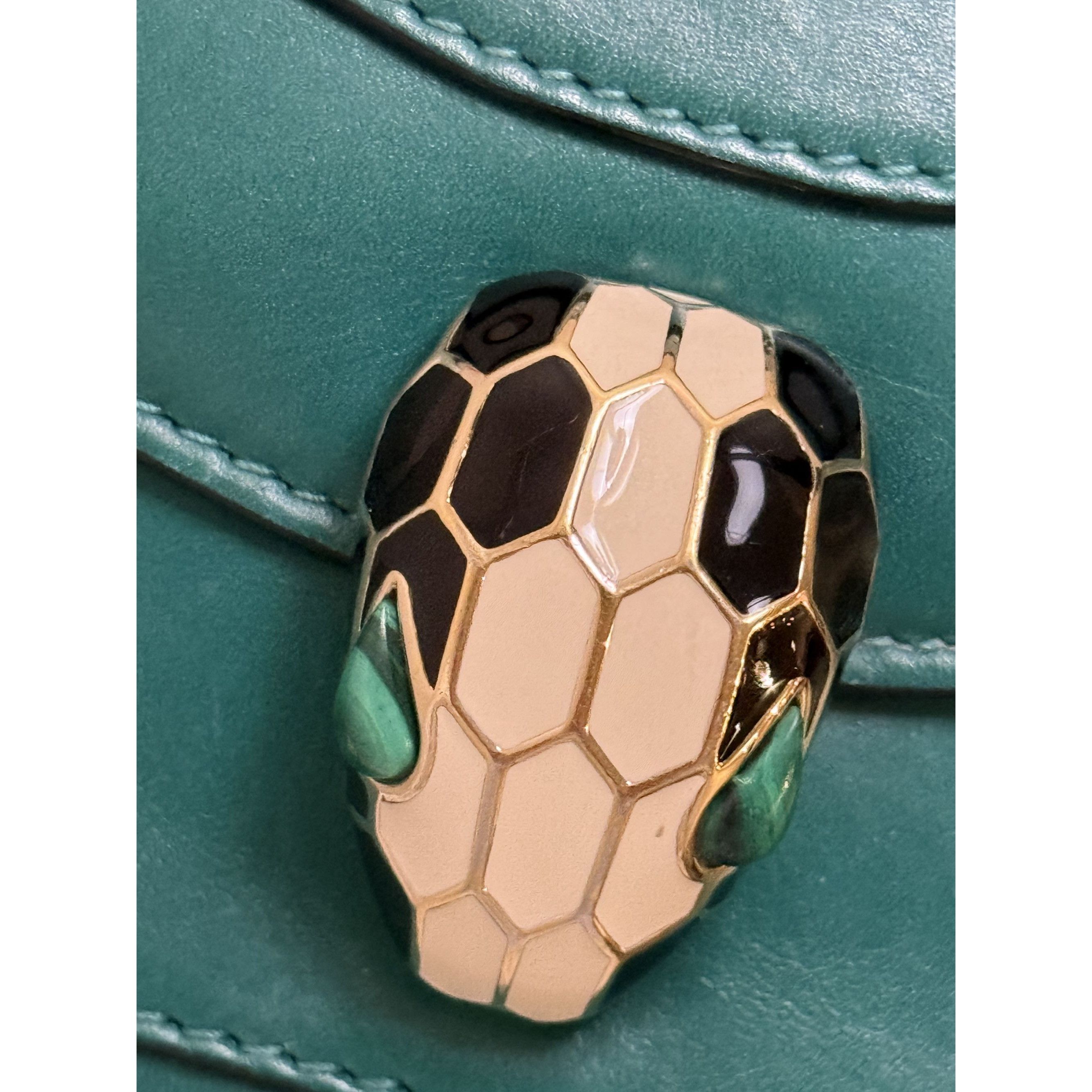 Bvlgari Bvlgari Serpenti Forever Emerald Green Leather Crossbody Bag Size ONE SIZE - 5 Thumbnail