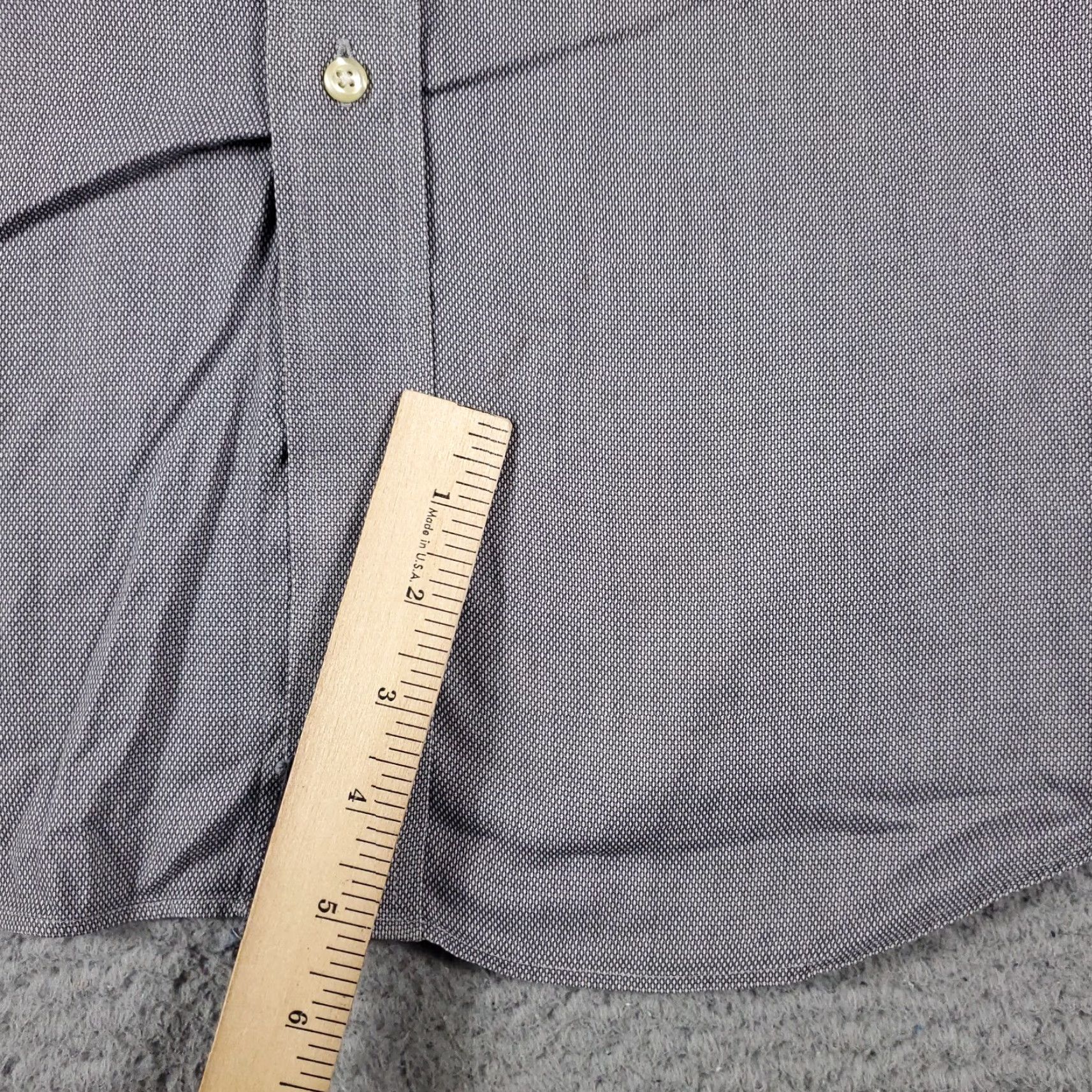 Tommy Hilfiger Tommy Hilfiger Dress Shirt Mens 16 Gray Long Sleeve Button Up Cotton Classic Size 42R - 4 Thumbnail