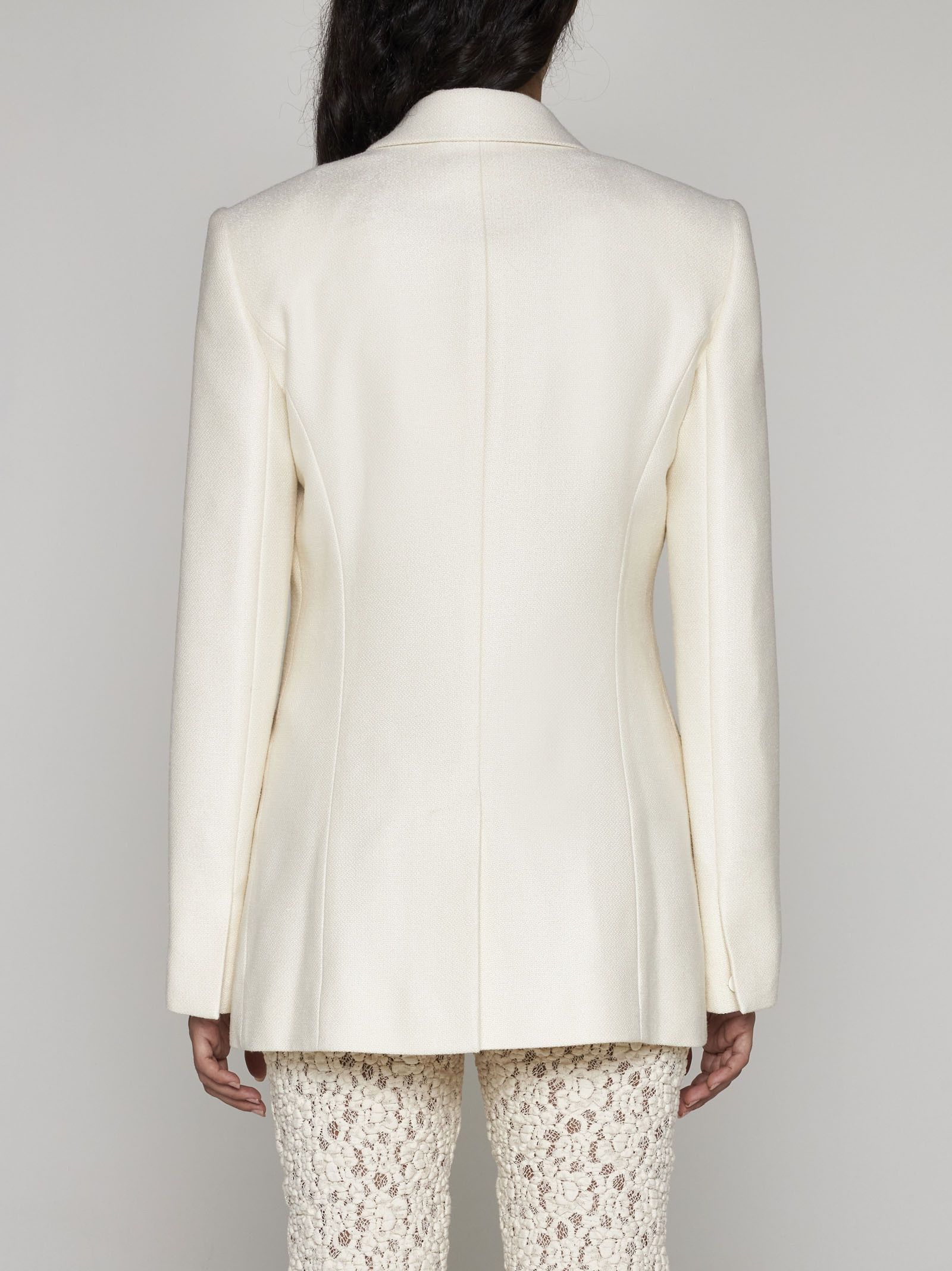 Chloe o1y0825 Blazer in Cream Size M / US 6-8 / IT 42-44 - 4 Thumbnail