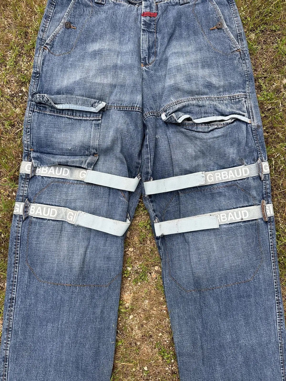 Marithe + Francois Girbaud MARITHE FRANCOIS GIRBAUD SHUTTLE TAPE BONDAGE DENIM PANTS Size US 33 - 3 Thumbnail