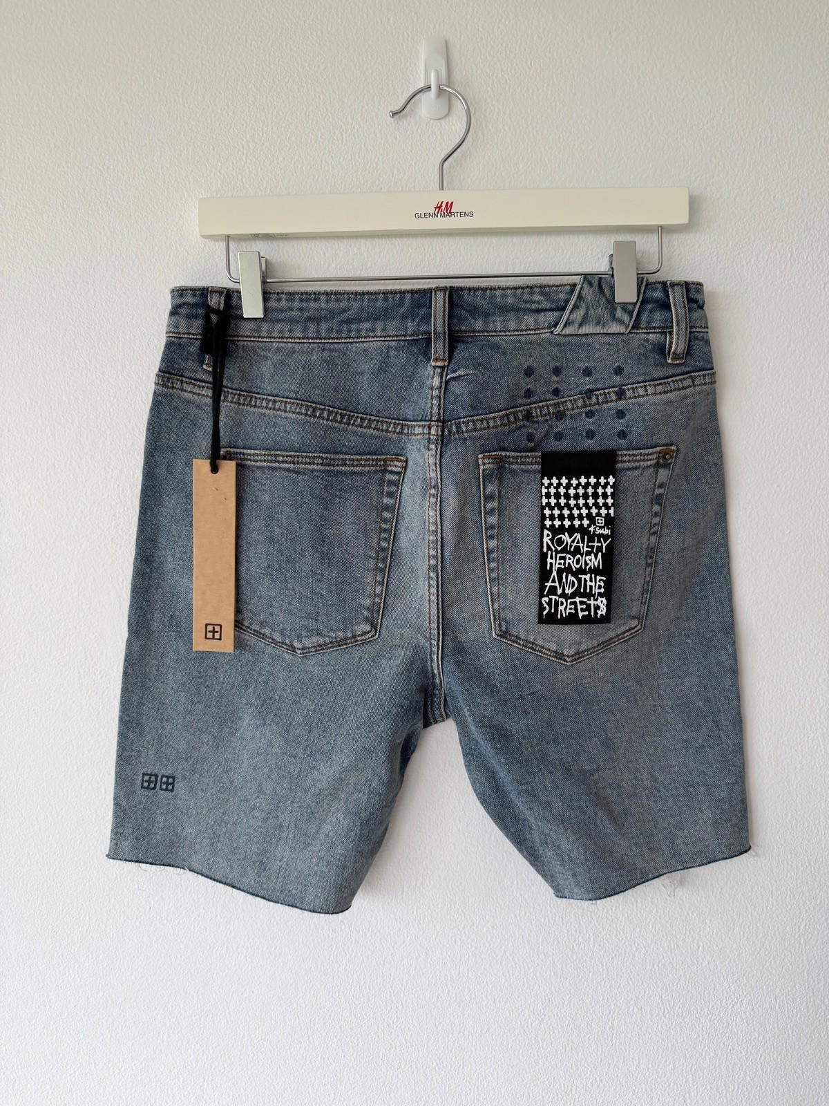 new Ksubi mens denim shorts chopper north blue 32