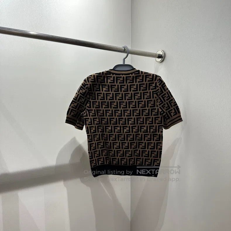 Fendi Fendi All-over Double F Knit Short Sleeve Size XS / US 0-2 / IT 36-38 - 2 Thumbnail