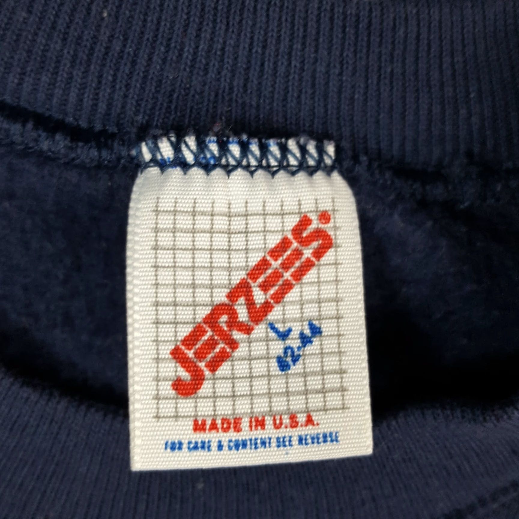 Jerzees VINTAGE Jerzees Sweatshirt Raglan Sleeve Crewneck Blue 80s Grunge Size L Women Pullover Size L / US 10 / IT 46 - 5 Thumbnail