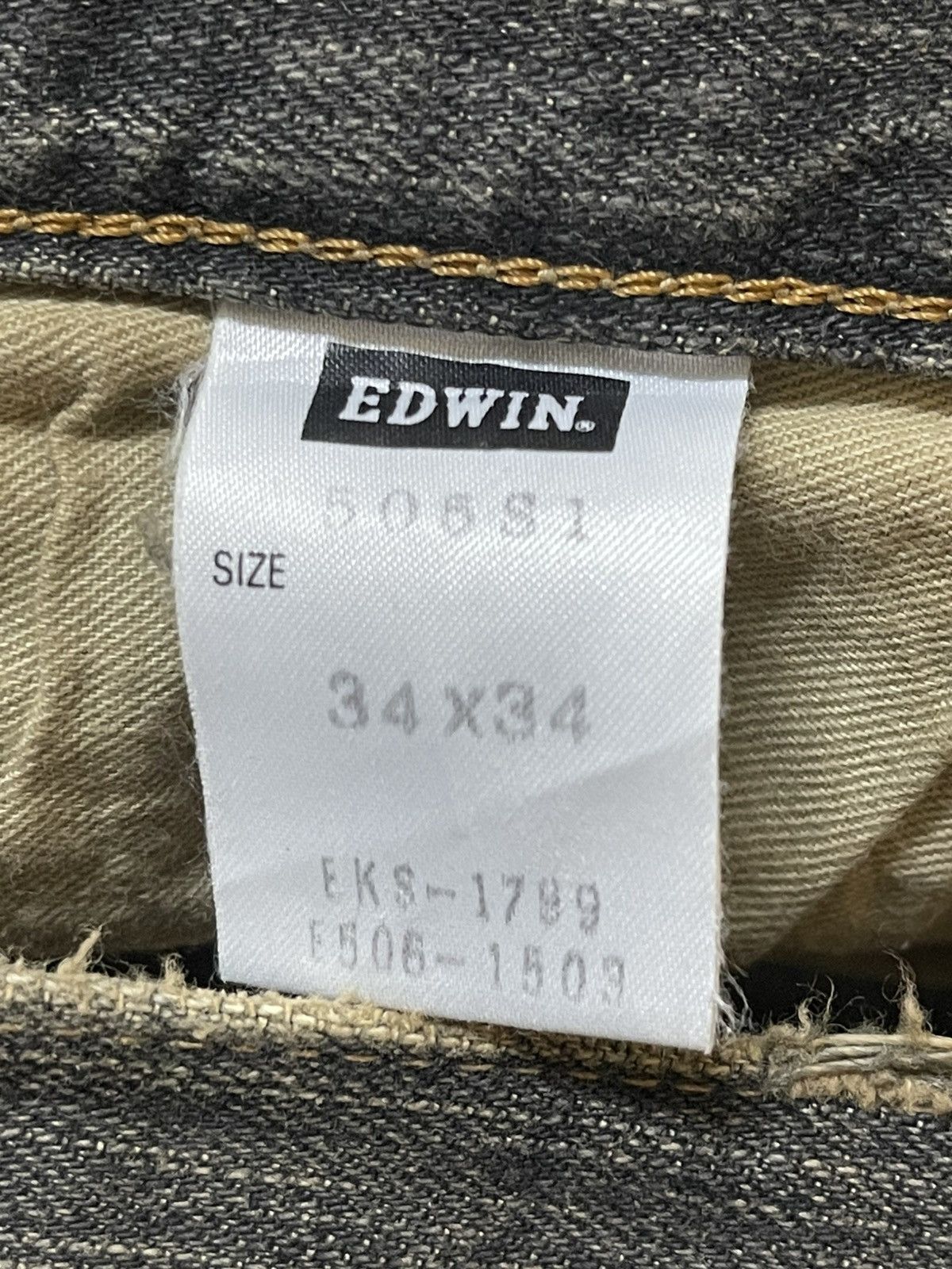 Edwin 💥Deadstock💥 BNWT Vintage Edwin 505 Selvedge Wide Leg Distres Size US 34 / EU 50 - 15 Thumbnail