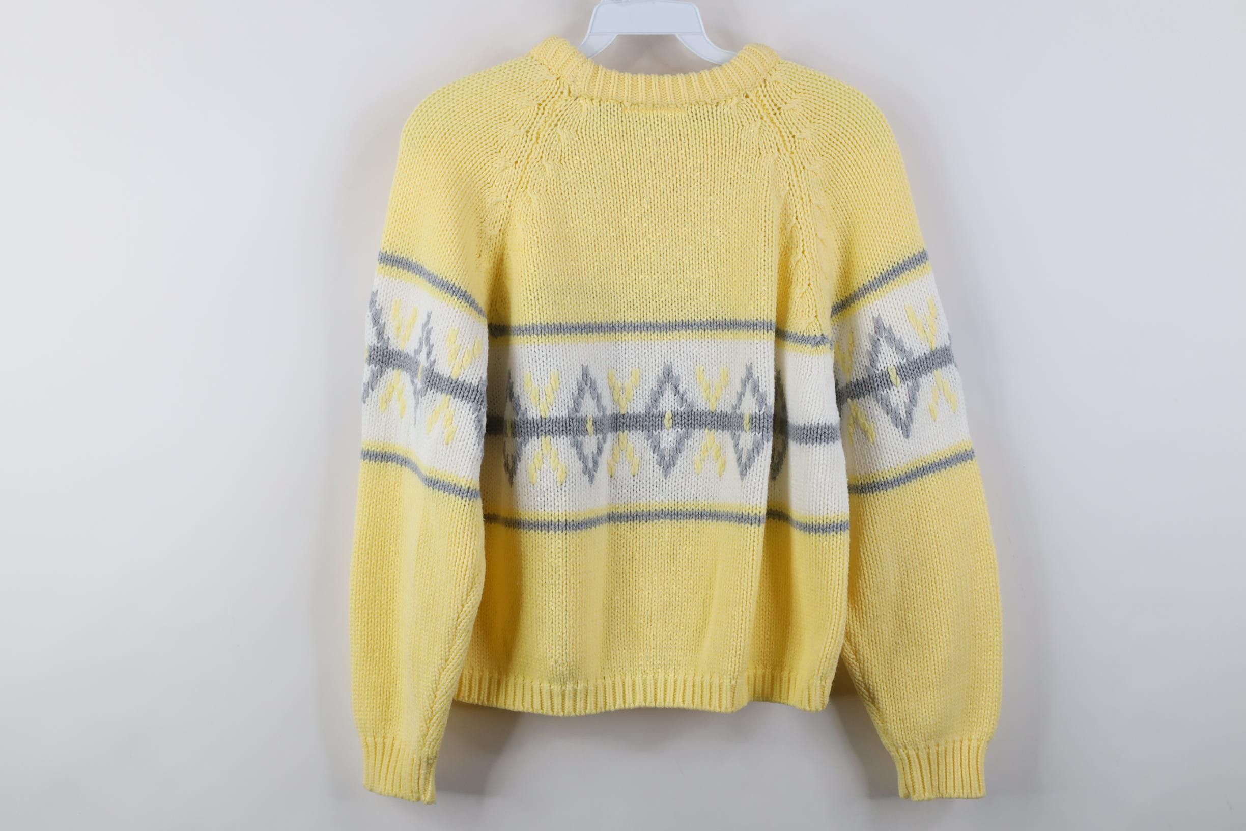 Vintage Vintage 90s Streetwear Ribbed Knit Argyle Diamond Sweater Size L / US 10 / IT 46 - 7 Thumbnail