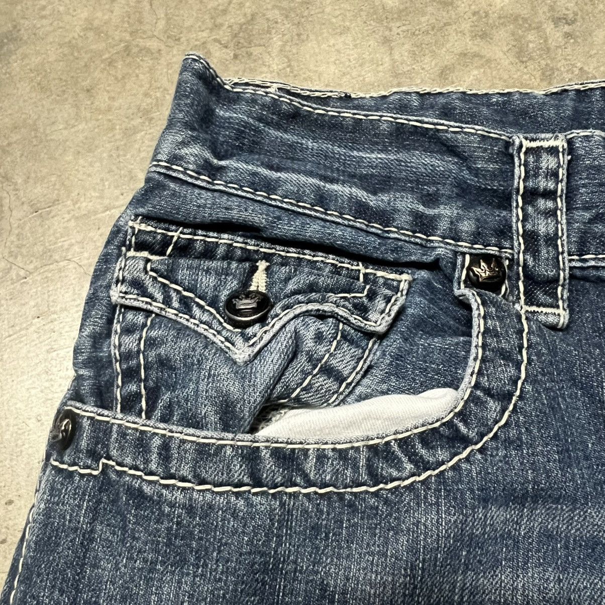 Affliction × Ed Hardy × JNCO Vintage Y2K JNCO Straight-Leg Embroidered Denim Jeans Size US 34 / EU 50 - 10 Thumbnail