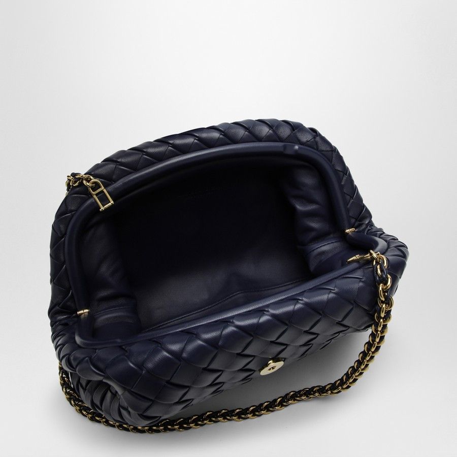 Bottega Veneta o1d2blof0824 Size: OS / Intrecciato Clutch in Dark Blue Size ONE SIZE - 4 Thumbnail
