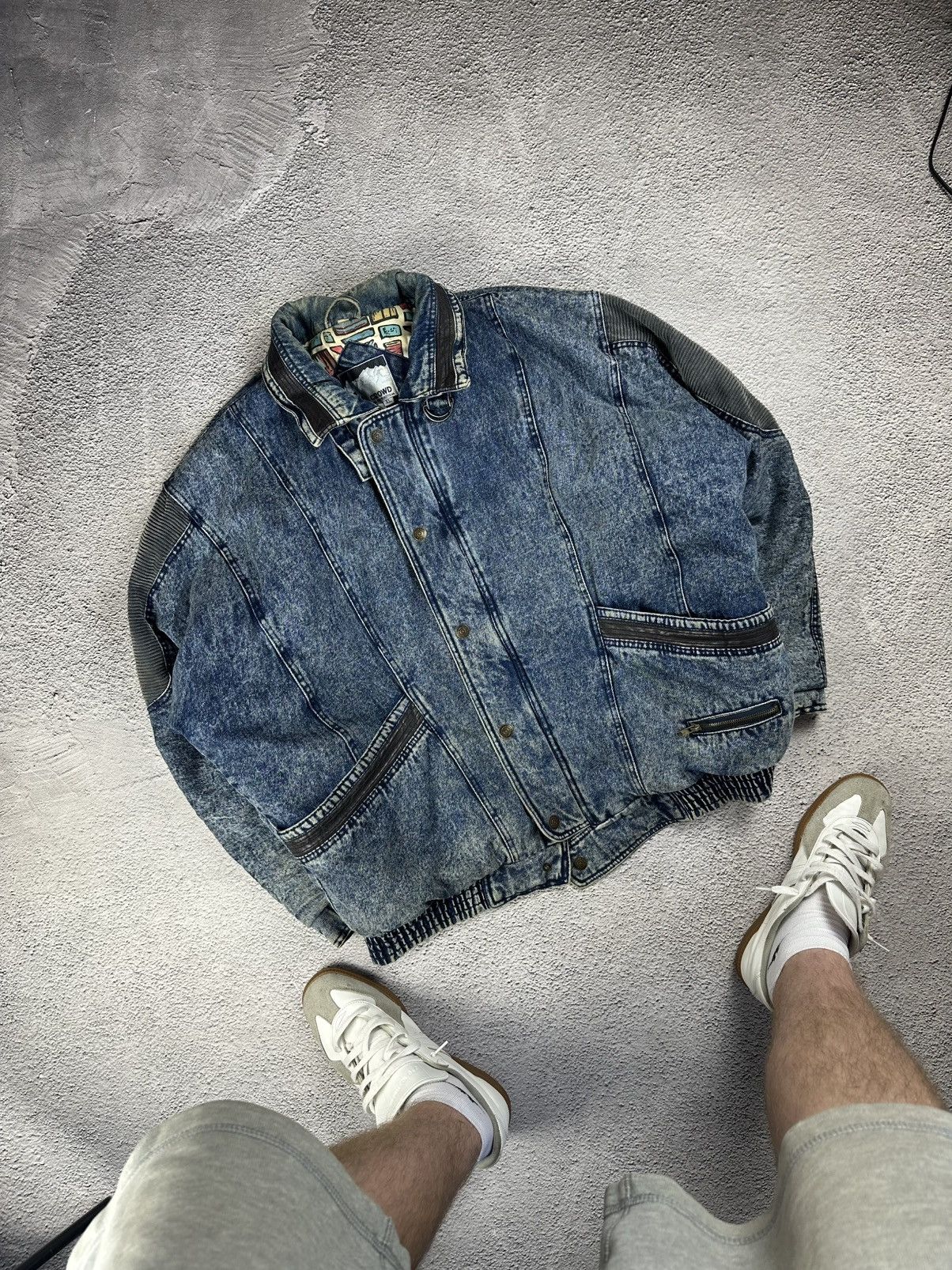 If Six Was Nine Vintage In Crowd Denim Jacket 90s Hip Hop Style Faded Japan Size US XL / EU 56 / 4 - 4 Thumbnail