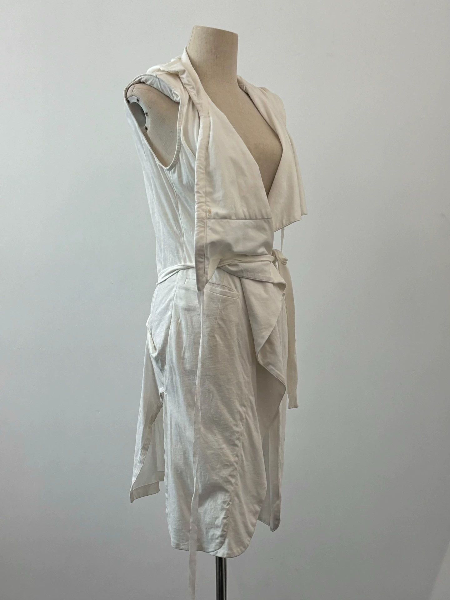 Ann Demeulemeester Ann Demeulemeester women's cotton long layered vest 36 Size XS / US 0-2 / IT 36-38 - 3 Thumbnail