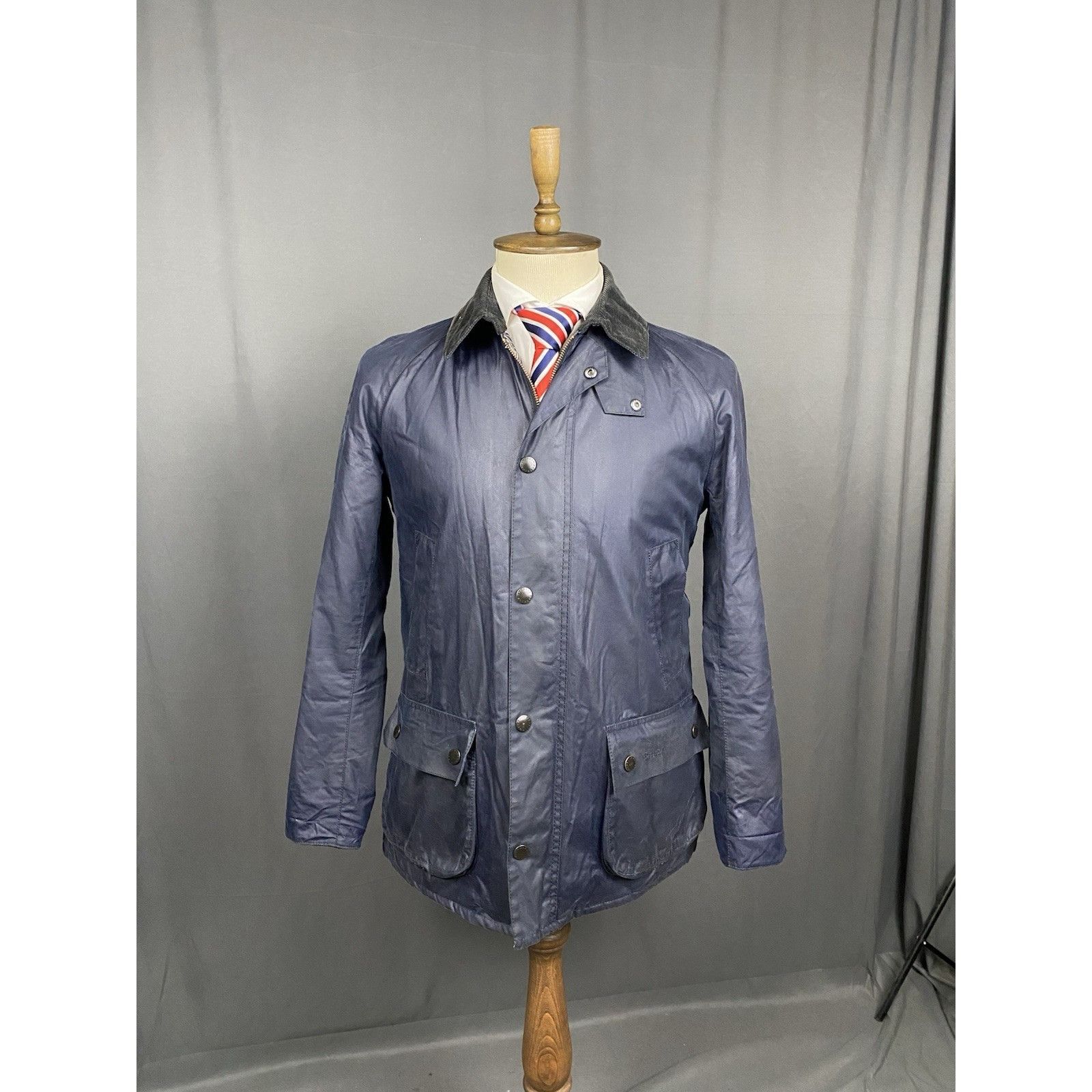 Barbour Barbour x John Lewis Ashbyton Blue Waxed Motorcycle Multipoc Size US M / EU 48-50 / 2 - 2 Thumbnail