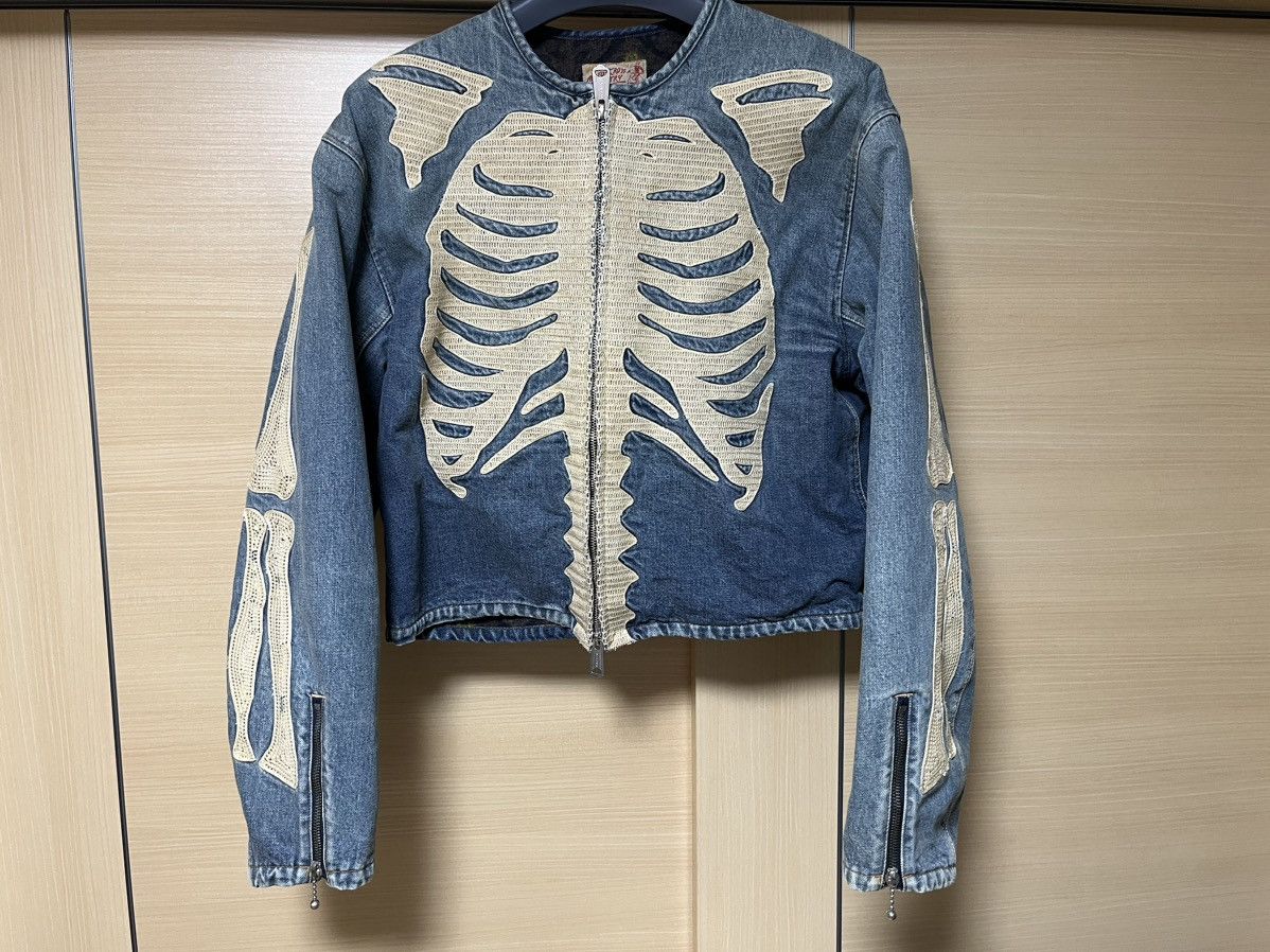 Kapital Skeleton Denim Jacket | Grailed