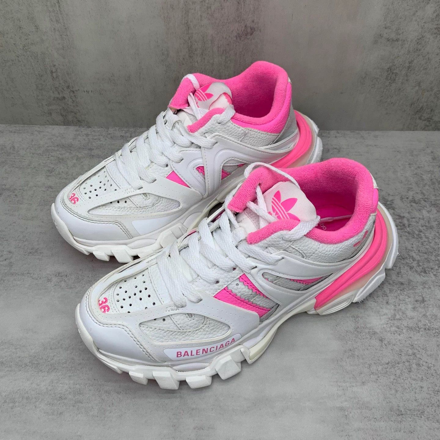 Balenciaga Balenciaga Track x Adidas White/Pink 36 EU 98 New LX1261 Size US 5.5 / IT 35.5 - 1 Thumbnail