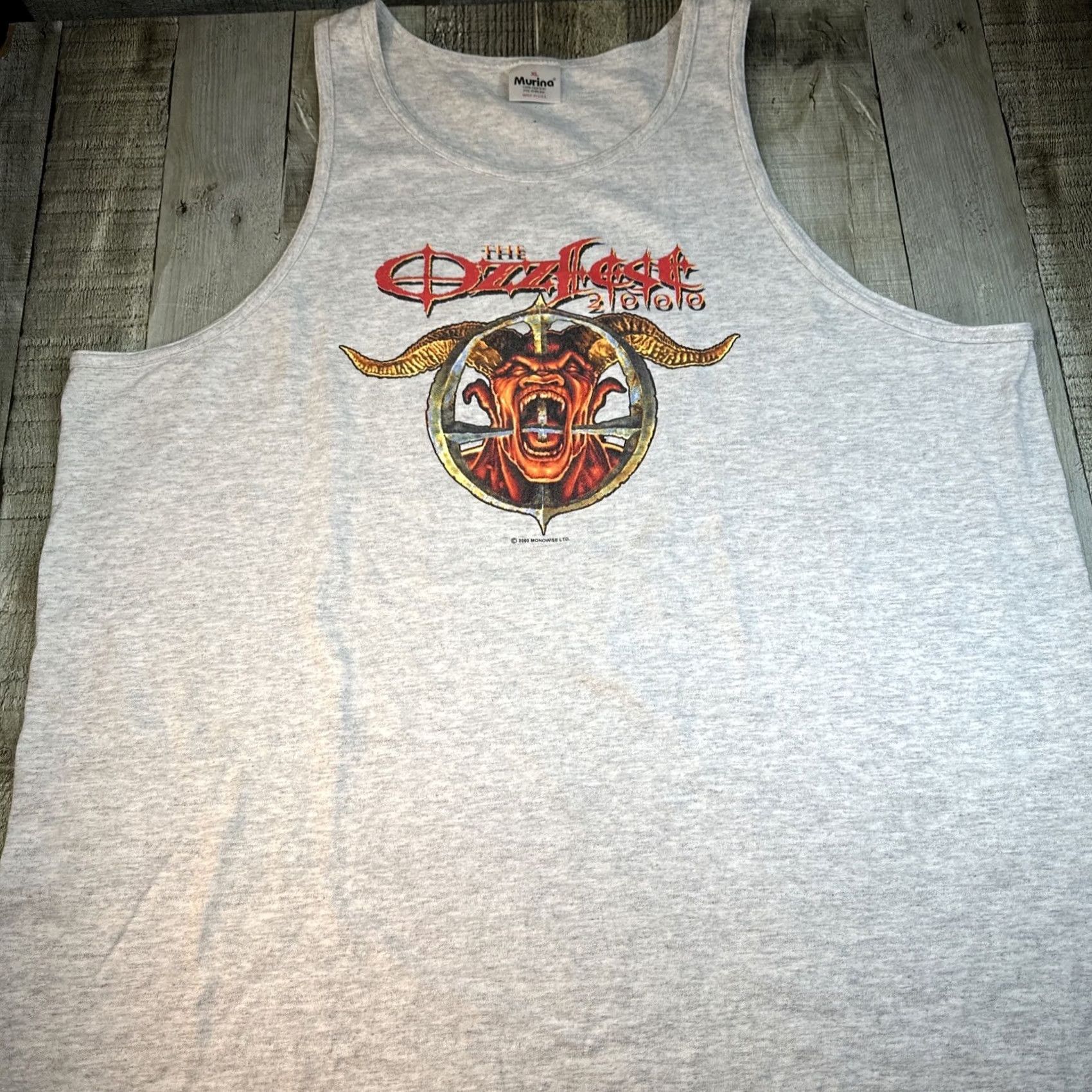 Vintage VINTAGE OZZFEST 2000 Tank Top Muscle Shirt OZzy Osborne XL Gray Men T-Shirt Ozzy Ozzfest Limited Edition Preshrunk US Made Graphic Print 2000s Mens Size US XL / EU 56 / 4 - 2 Thumbnail