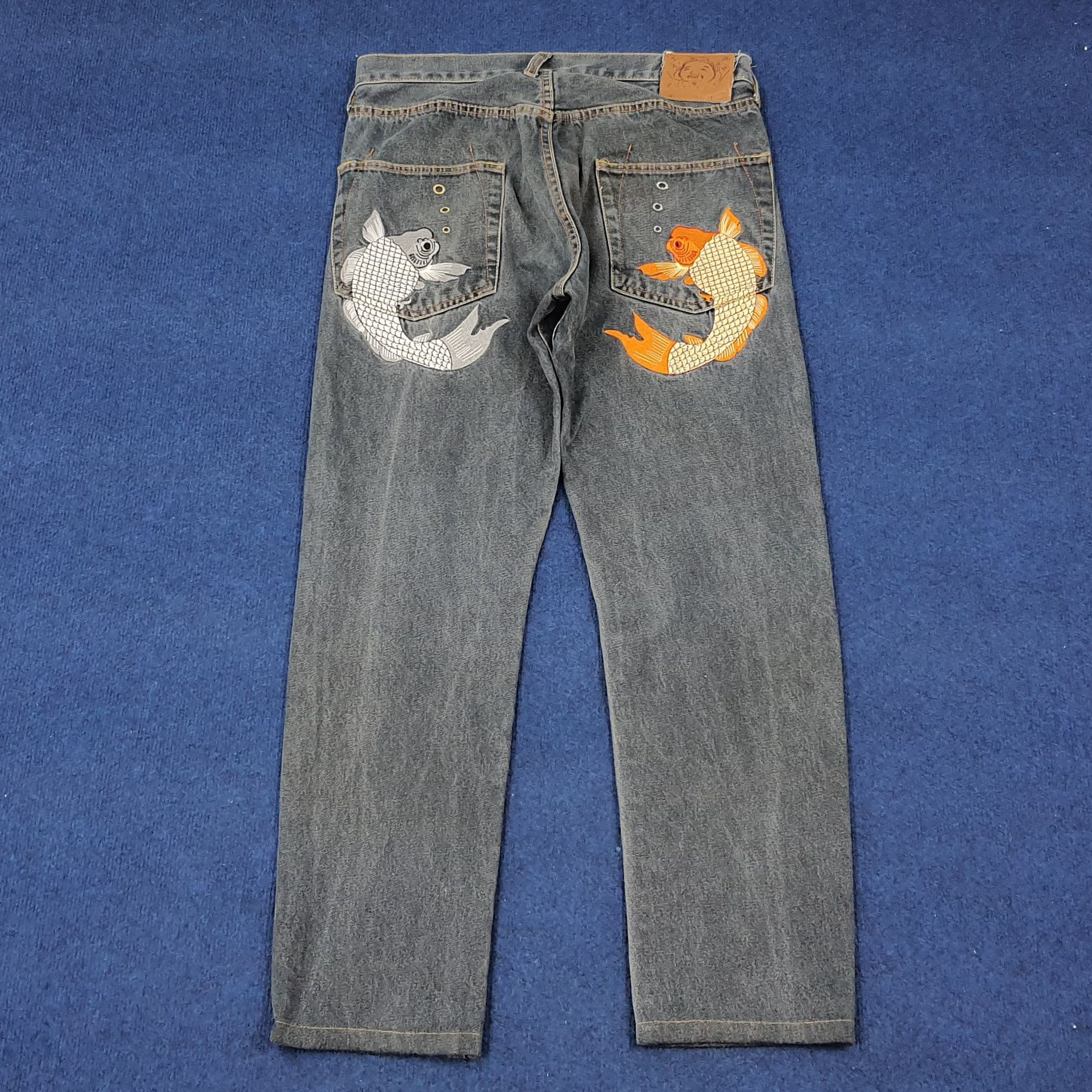 Evisu Vintage Evisu Embroided Custom Daicock Japan Brand Jeans Size US 33 - 1 Thumbnail