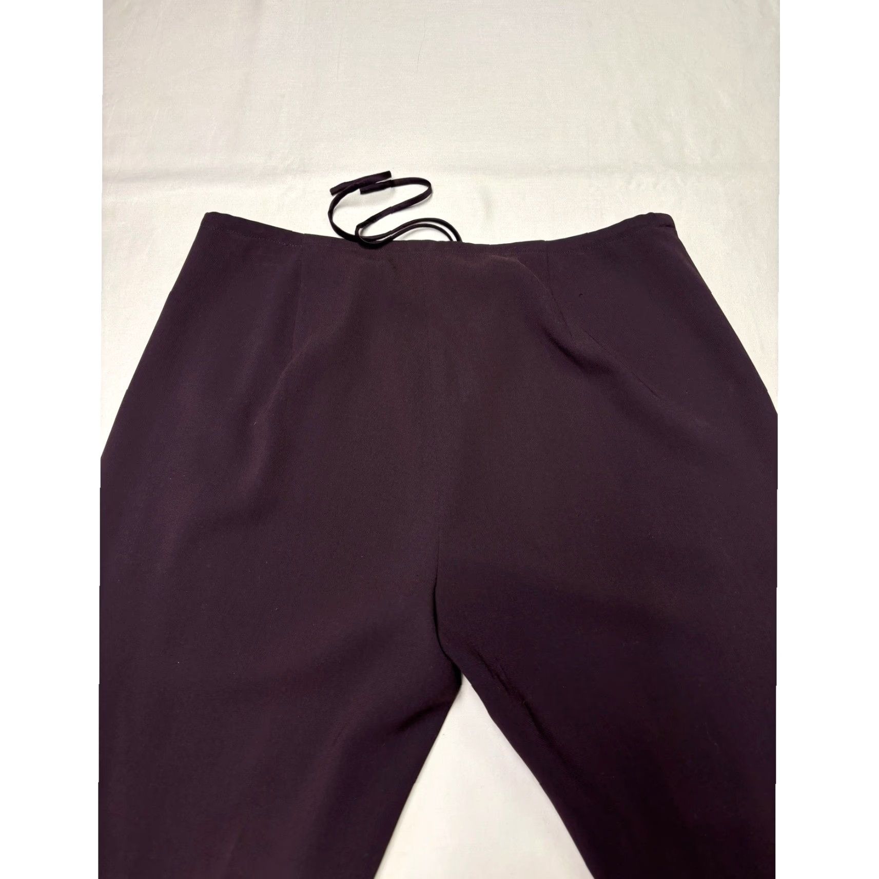 Vince Vince Women Wide-Leg Trousers Purple Cotton Size 10 W34 L30 USA Dress Pants, Business Formal, Stretch, Lined, Made in USA Size 32" / US 10 / IT 46 - 7 Thumbnail
