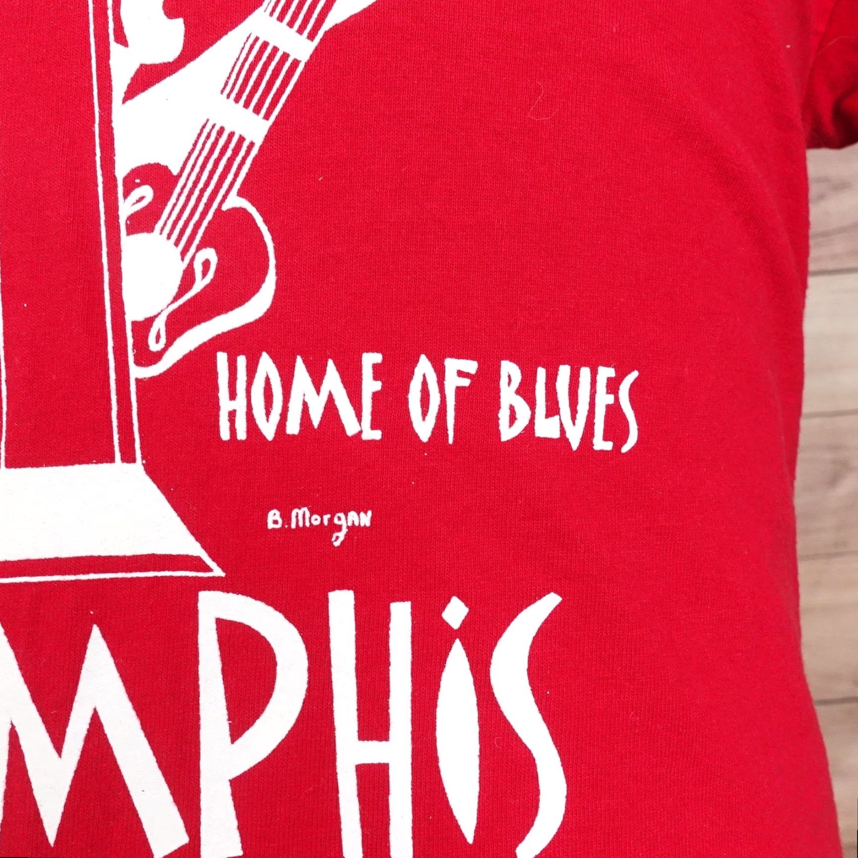 Hanes VINTAGE Hanes Memphis T-Shirt Men Medium Red Beale Street Blues Music Guitar Graphic 90s Souvenir Size US M / EU 48-50 / 2 - 2 Thumbnail
