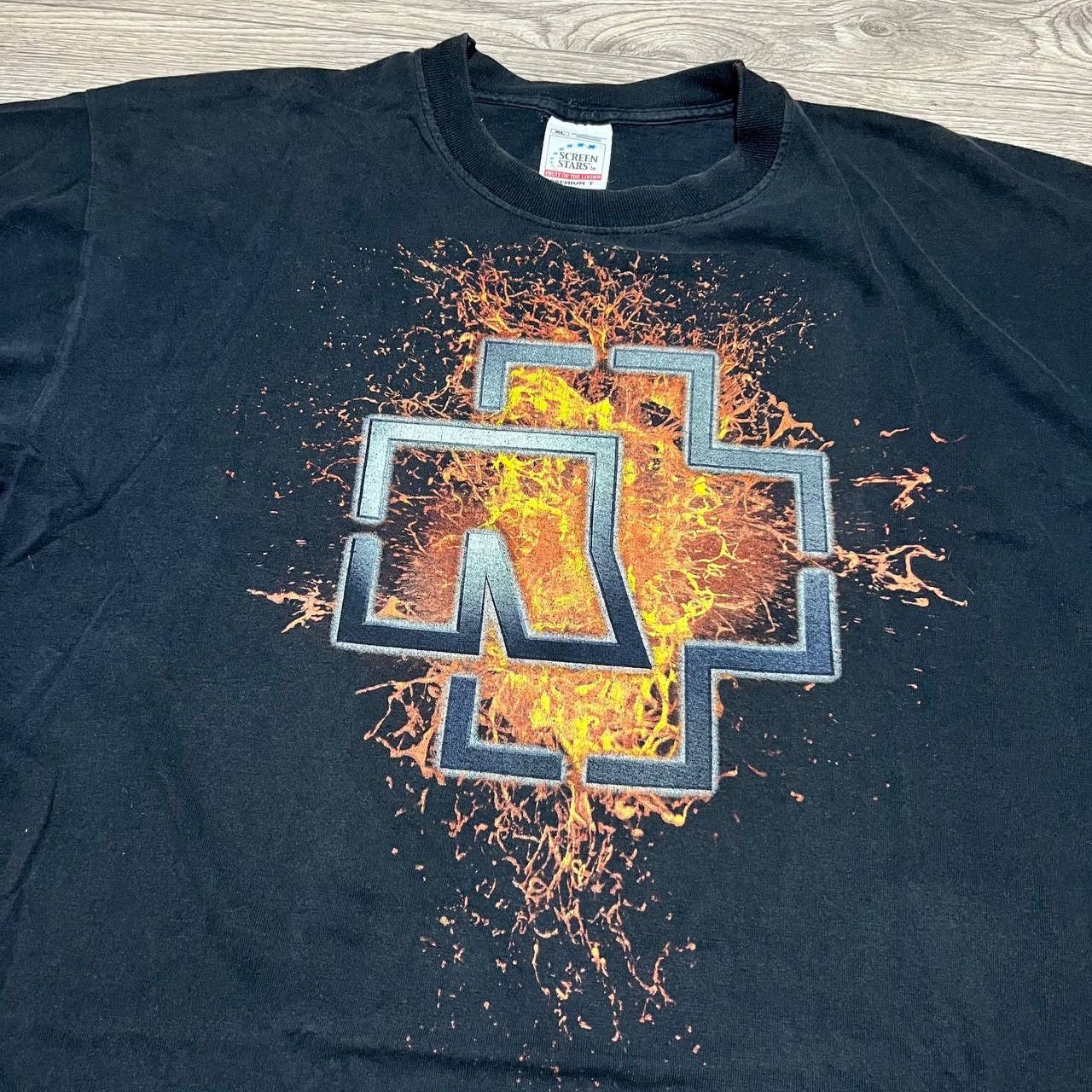Vintage Rammstein T-Shirt Vintage Merch Fruit of the loom 2000 Size US XL / EU 56 / 4 - 2 Thumbnail