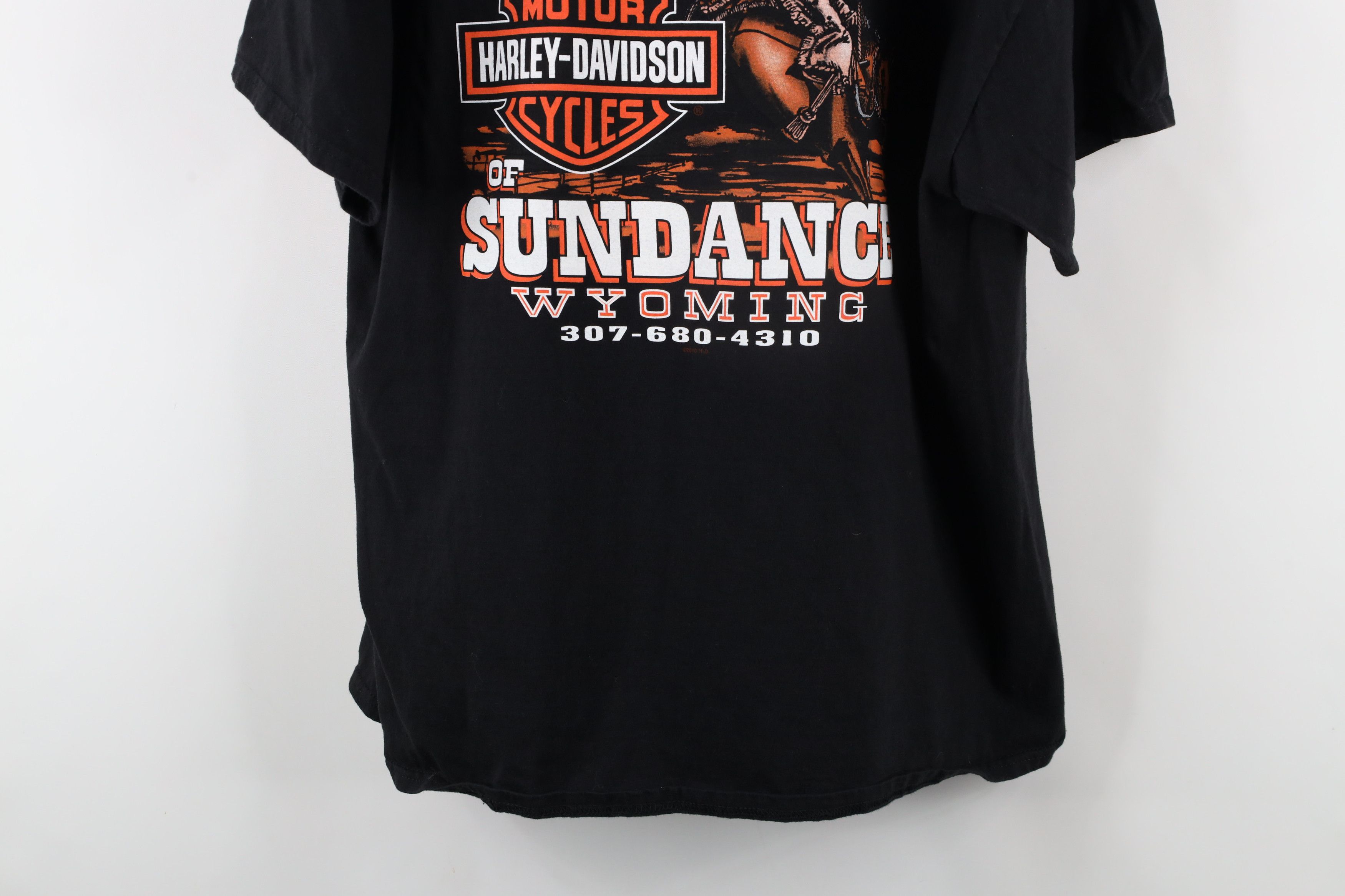 Harley Davidson × Vintage Vintage Y2K Harley Davidson Sundance Wyoming T-Shirt Black Size US XL / EU 56 / 4 - 14 Thumbnail