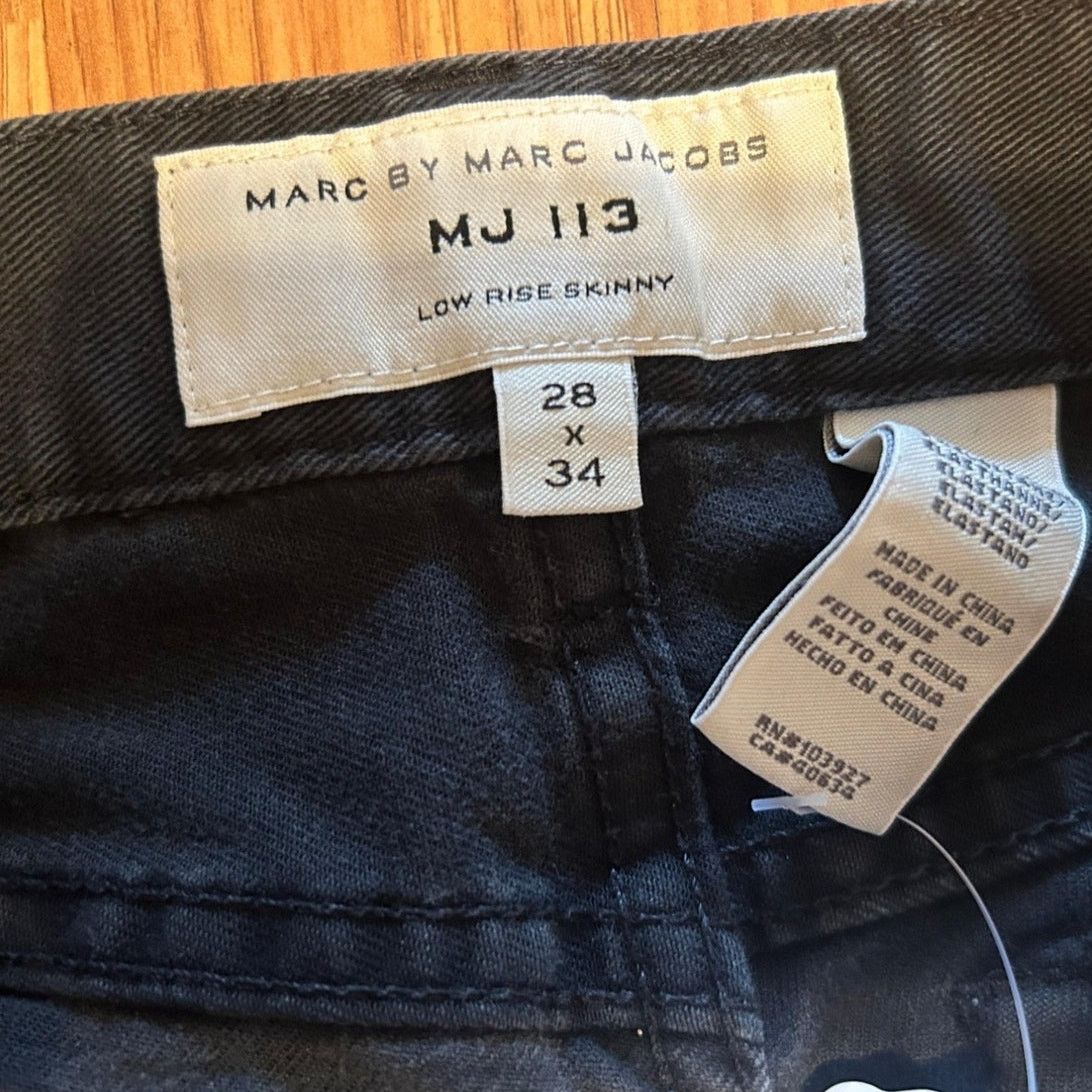Marc Jacobs Marc Jacobs MJ 113 Low Rise Skinny Black Jeans 28x34 Size 28" / US 6 / IT 42 - 7 Thumbnail