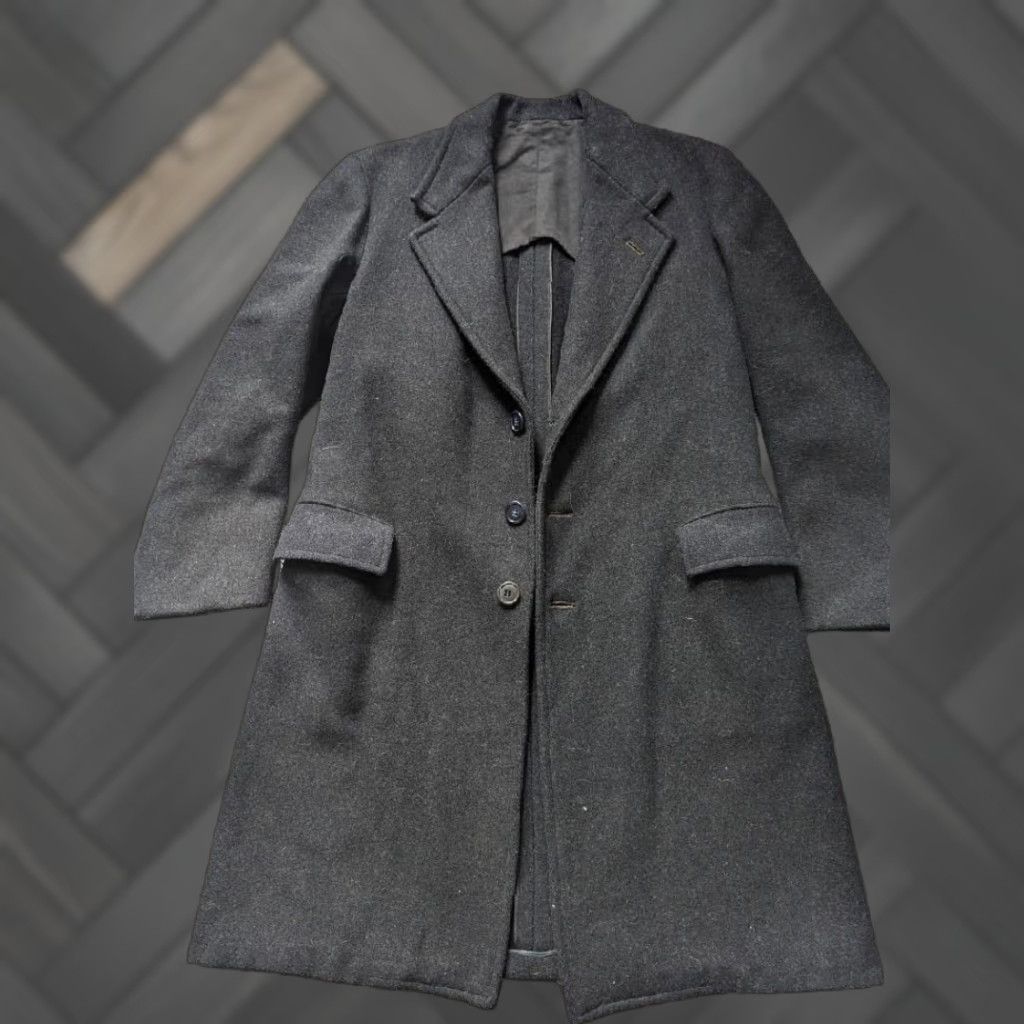 Vintage VINTAGE OVERCOAT heavy wool 40 black Men M coat Victorian 1900s Edwardian antique Size US M / EU 48-50 / 2 - 1 Thumbnail