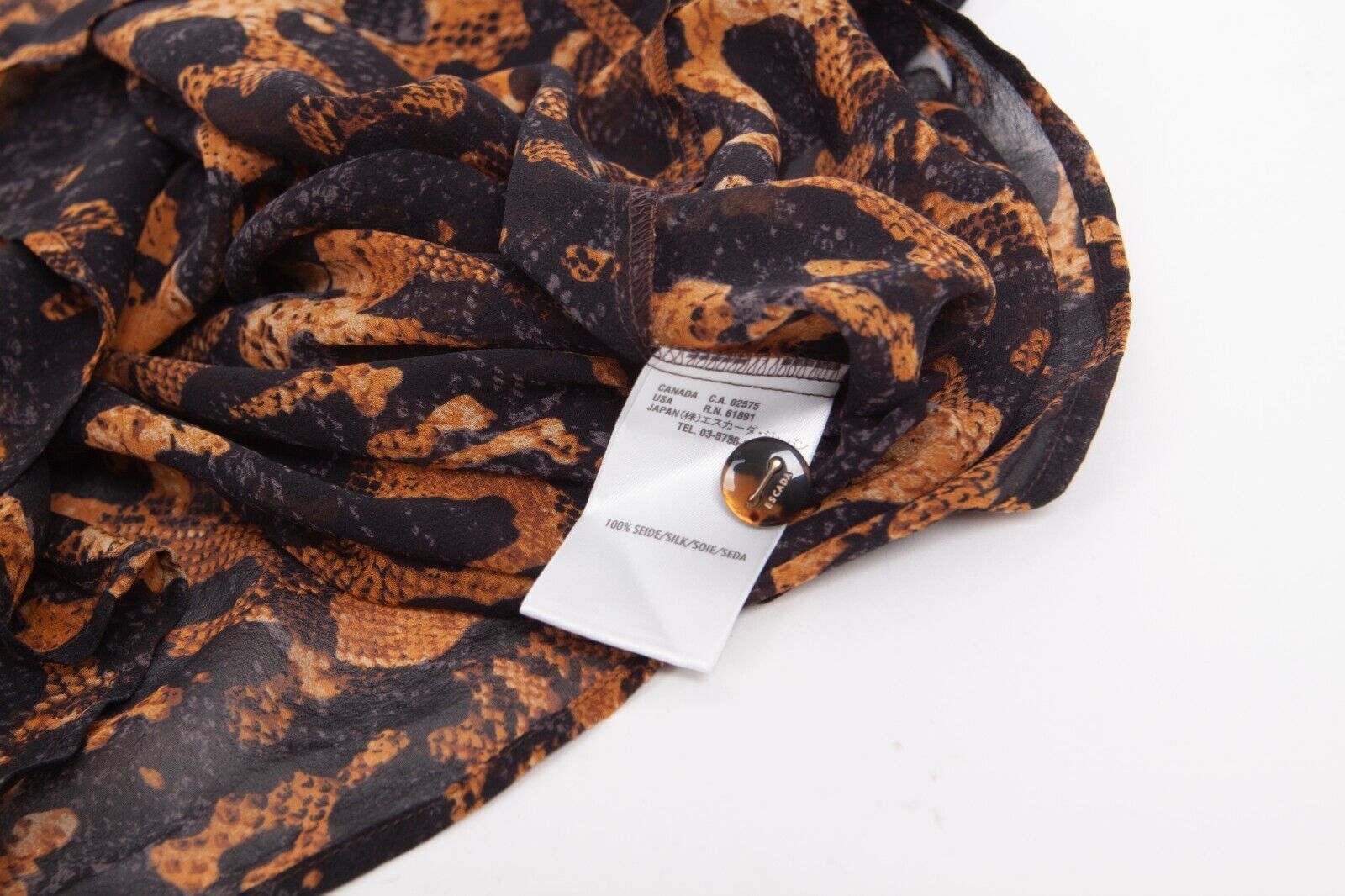 Escada Escada Silk Blouse Leopard Snake Pattern Vintage Size M / US 6-8 / IT 42-44 - 10 Thumbnail