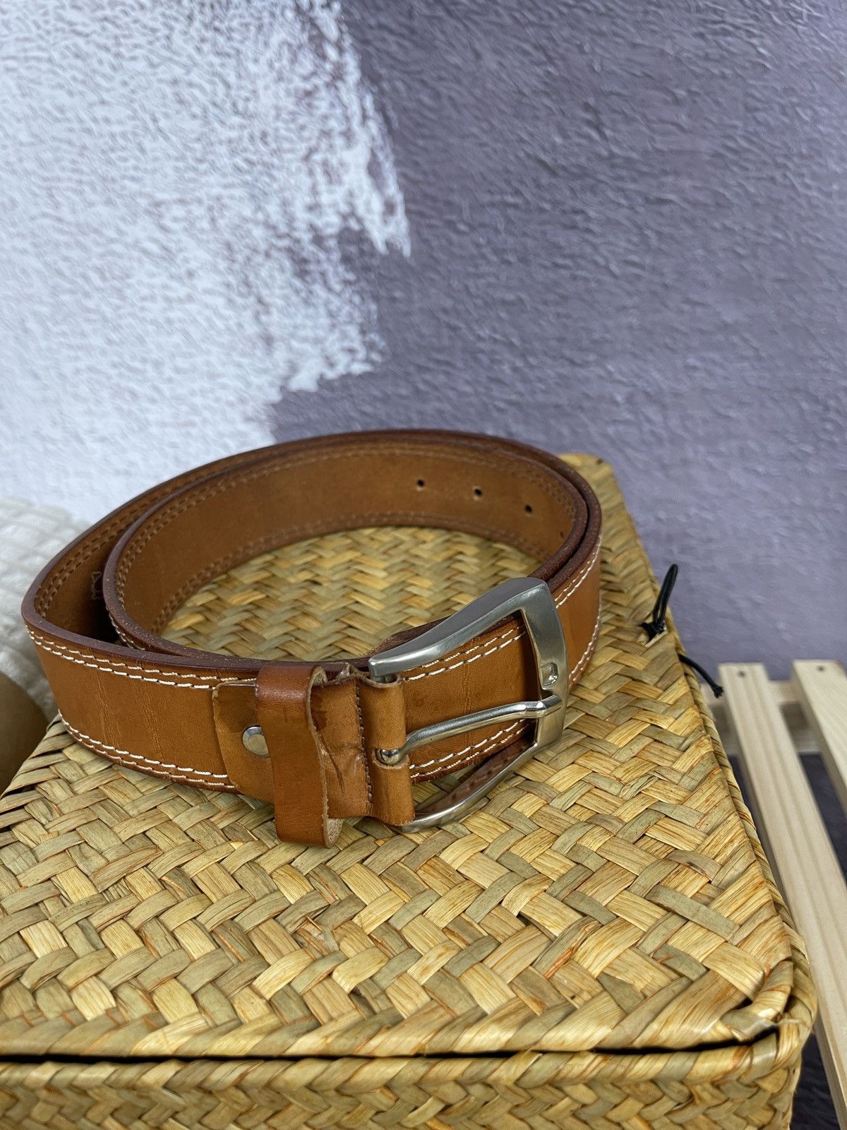 Vintage Vintage Cowboy brown leather made in Italy belt Size ONE SIZE - 4 Thumbnail