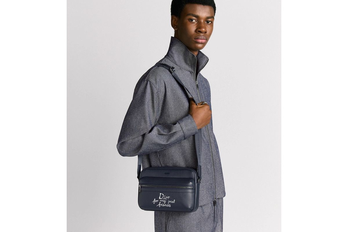 Dior o1bcso1str0226 Size:OS/Zipped Messenger Bag in Nevy Blue Size ONE SIZE - 6 Thumbnail