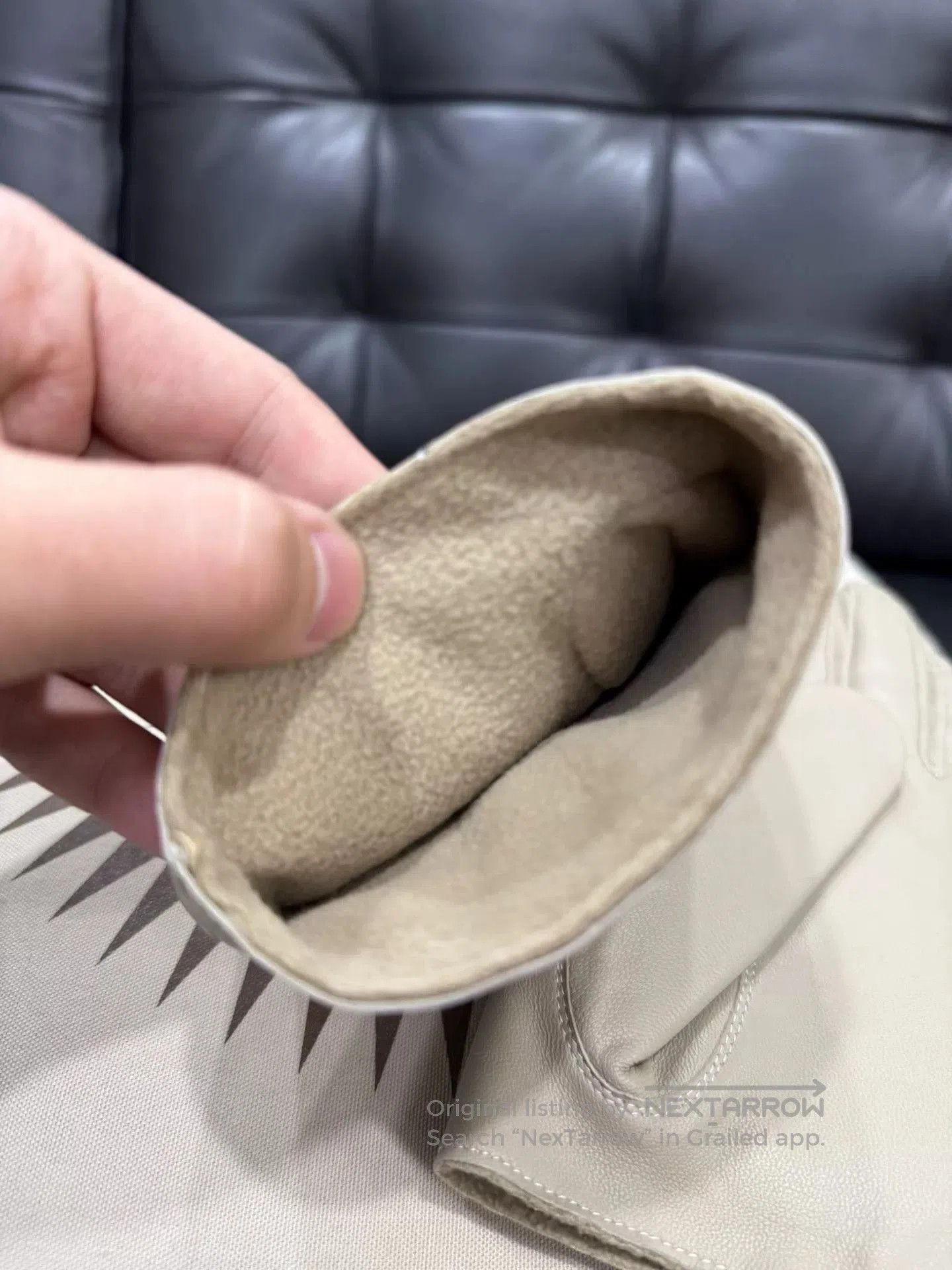Comme des Garcons Homme Plus undercover rose embroidered leather gloves. Size ONE SIZE - 6 Thumbnail