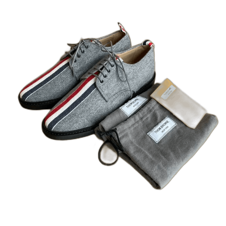 Thom Browne Thom Browne Gray Wool Derby Casual Shoes-yf Size US 8 / EU 41 - 1 Thumbnail