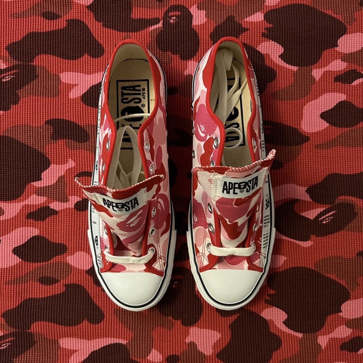 Bape BAPE Pink ABC Camo “Side Tape” APESTA Shoes Size US 9.5 / EU 42-43 - 3 Thumbnail