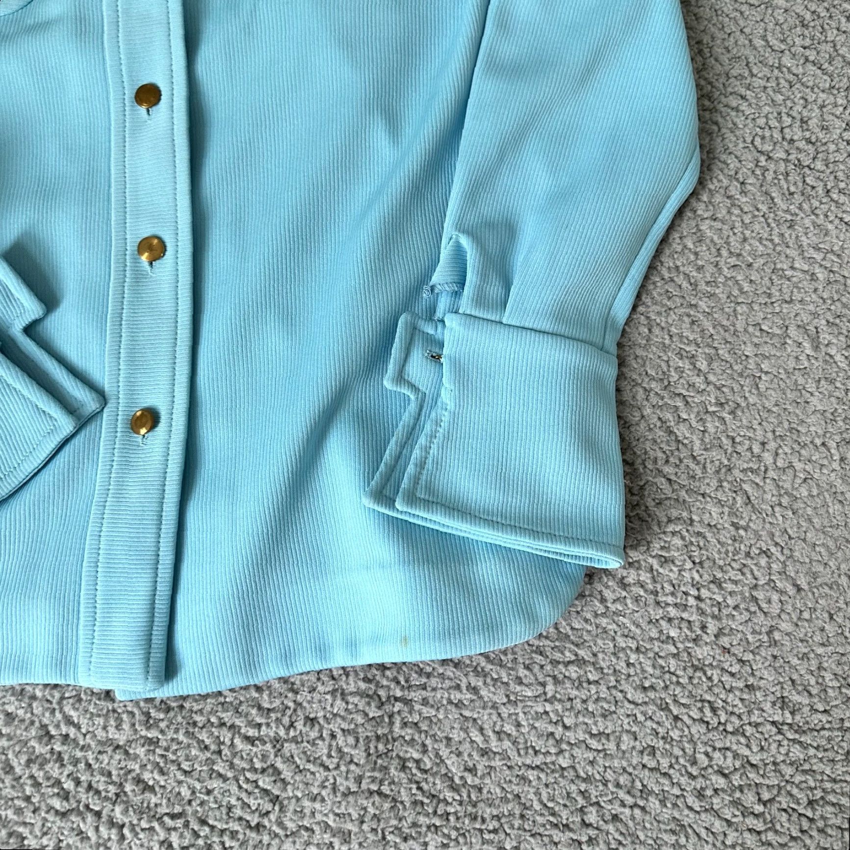 Vintage VINTAGE Joe Frank Jacket Womens 14 Blue Leisure Big Collar 70s Disco Ladies Shirt Size XL / US 12-14 / IT 48-50 - 2 Thumbnail