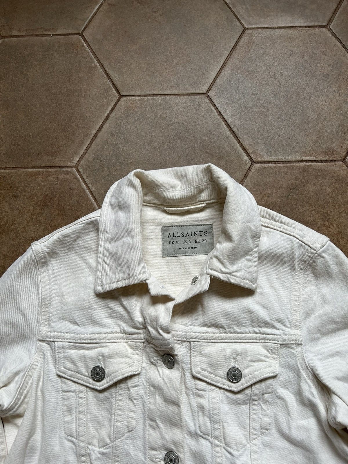 Allsaints × Designer ALL SAINTS DENIM JACKET Size XS / US 0-2 / IT 36-38 - 4 Thumbnail