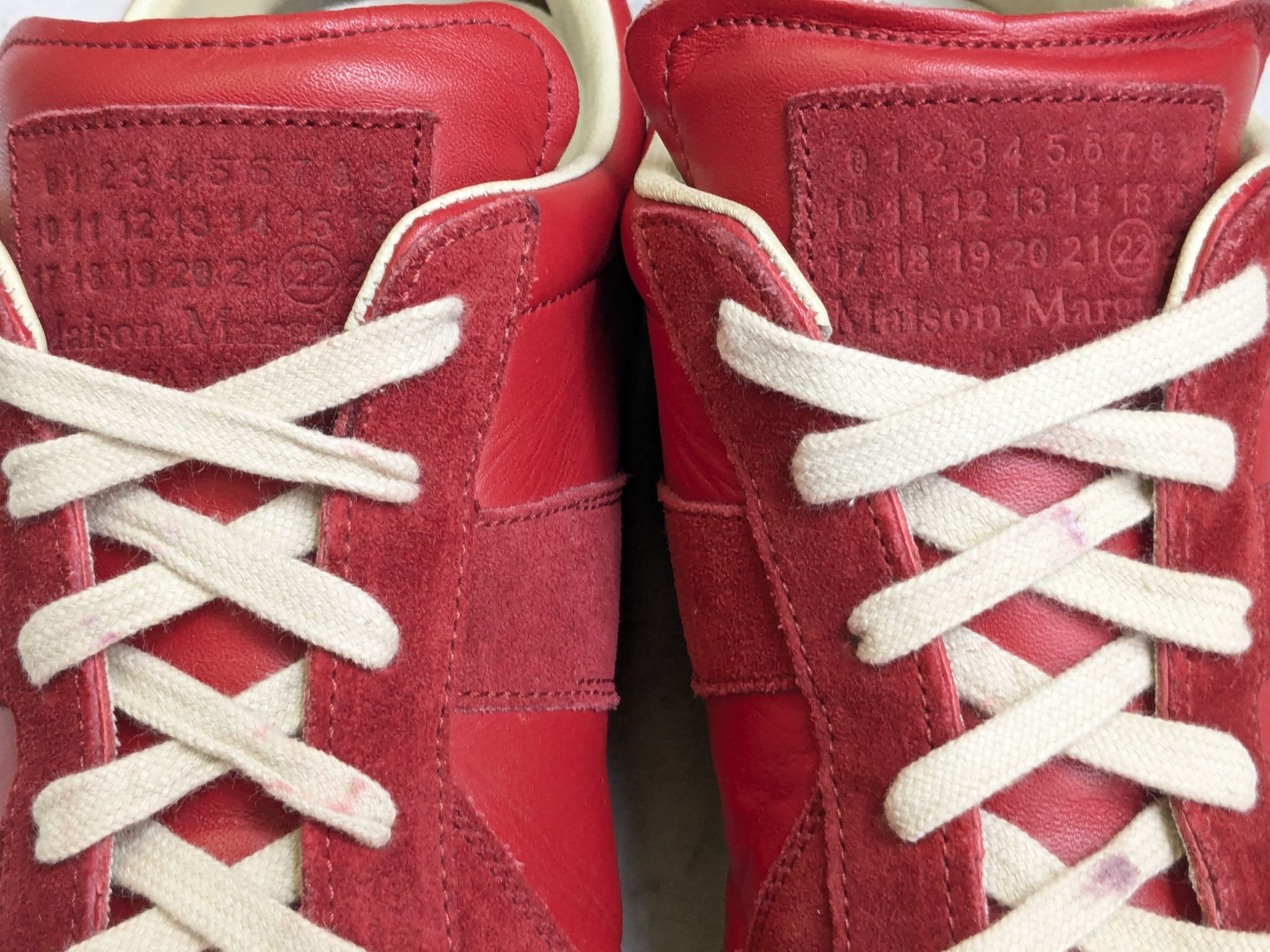 Maison Margiela Maison Margiela Replica GAT Red 12 45 Low Tops Gum Size US 12 / EU 45 - 7 Thumbnail