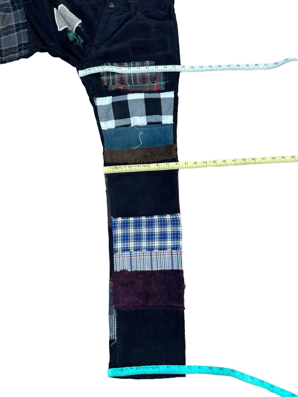 Magical Design RARE!! MAGICAL DESIGN Japan Patchwork Jeans Corduroy Pant Size US 30 / EU 46 - 4 Thumbnail