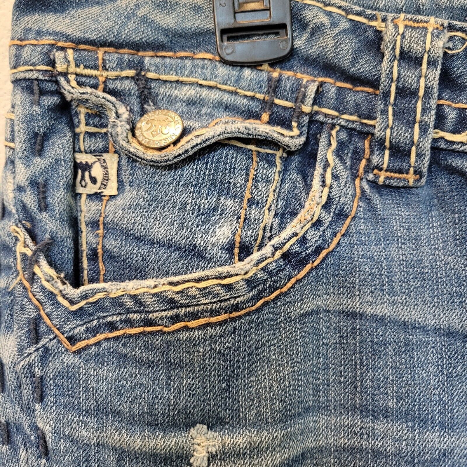 MEK Mek Denin Buckle Jeans Womens Size 30 x 32 Basti Bootcut Size 30" / US 8 / IT 44 - 4 Thumbnail