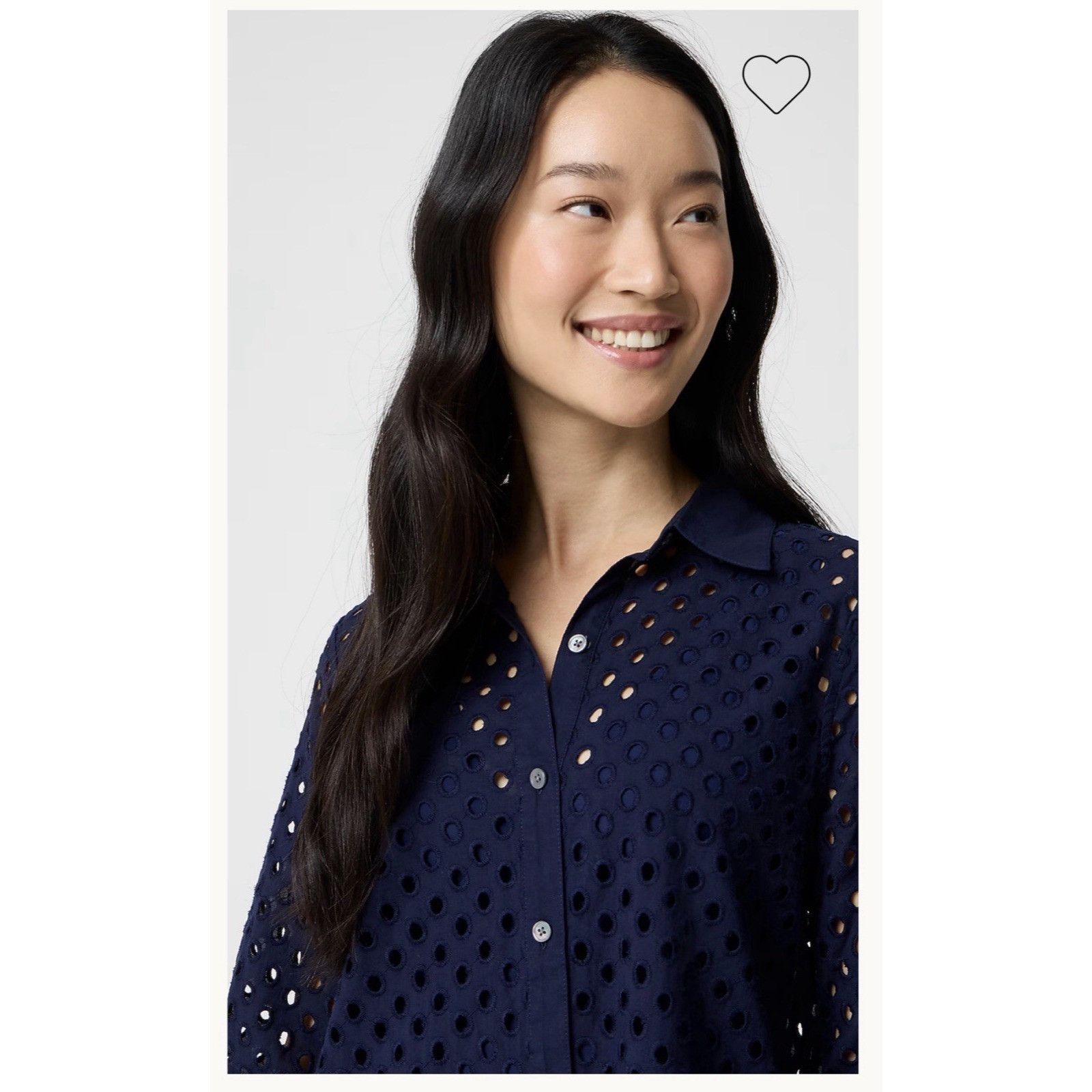 J.Crew J.Crew Factory Eyelet Swim Cover Up Tunic Shirt Navy Large Size L / US 10 / IT 46 - 4 Thumbnail