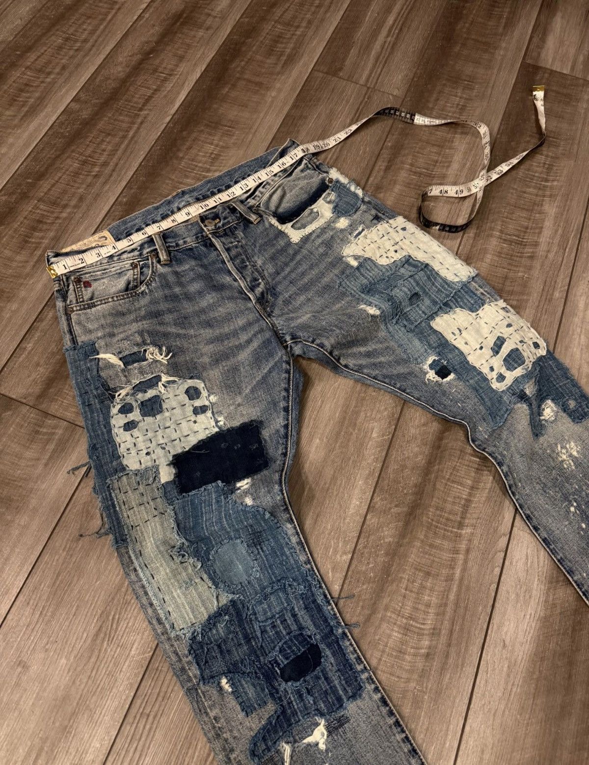 Denim & Supply Ralph Lauren Ralph Lauren Polo Aztec Sashiko Repaired Patchwork denim Size US 30 / EU 46 - 7 Thumbnail