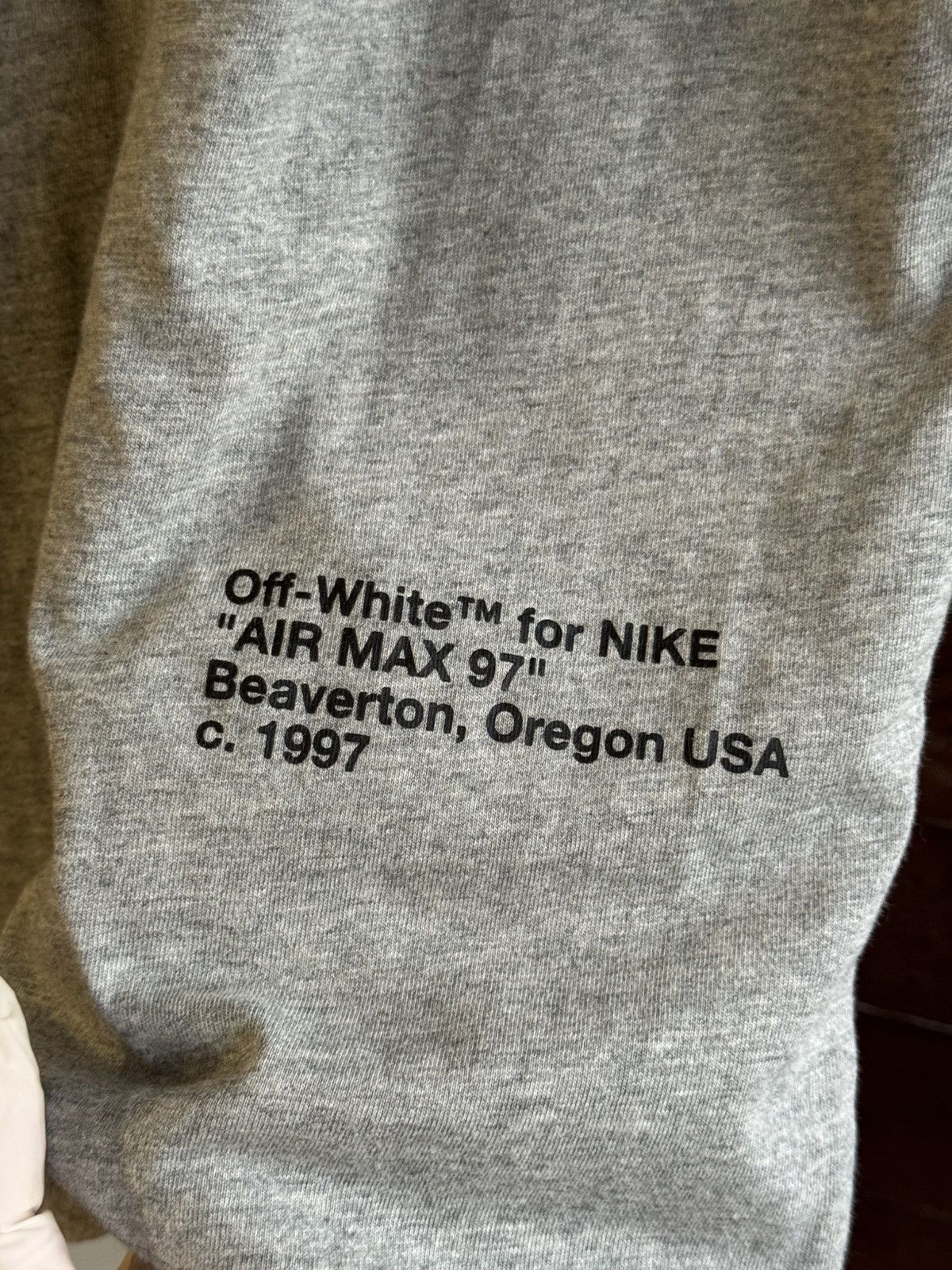 Nike × Off-White Nike x Off-White Virgil Ablo Logo gray Tshirt Size US L / EU 52-54 / 3 - 9 Thumbnail