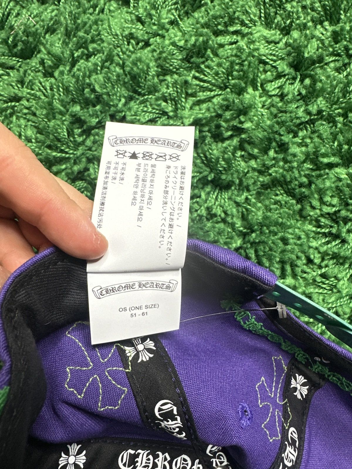 Chrome Hearts Chrome Hearts Purple Green Cross Patch Hat Size ONE SIZE - 6 Thumbnail
