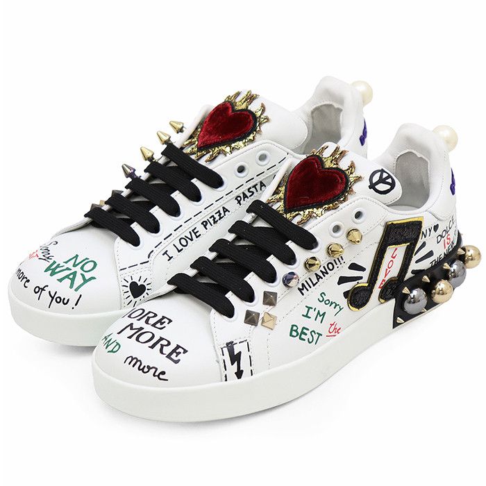 Dolce & Gabbana Dolce & Gabbana Dolce&Gabbana Portofino Sneakers Leather Shoes DUTY FREE for USA Size ONE SIZE - 1 Thumbnail