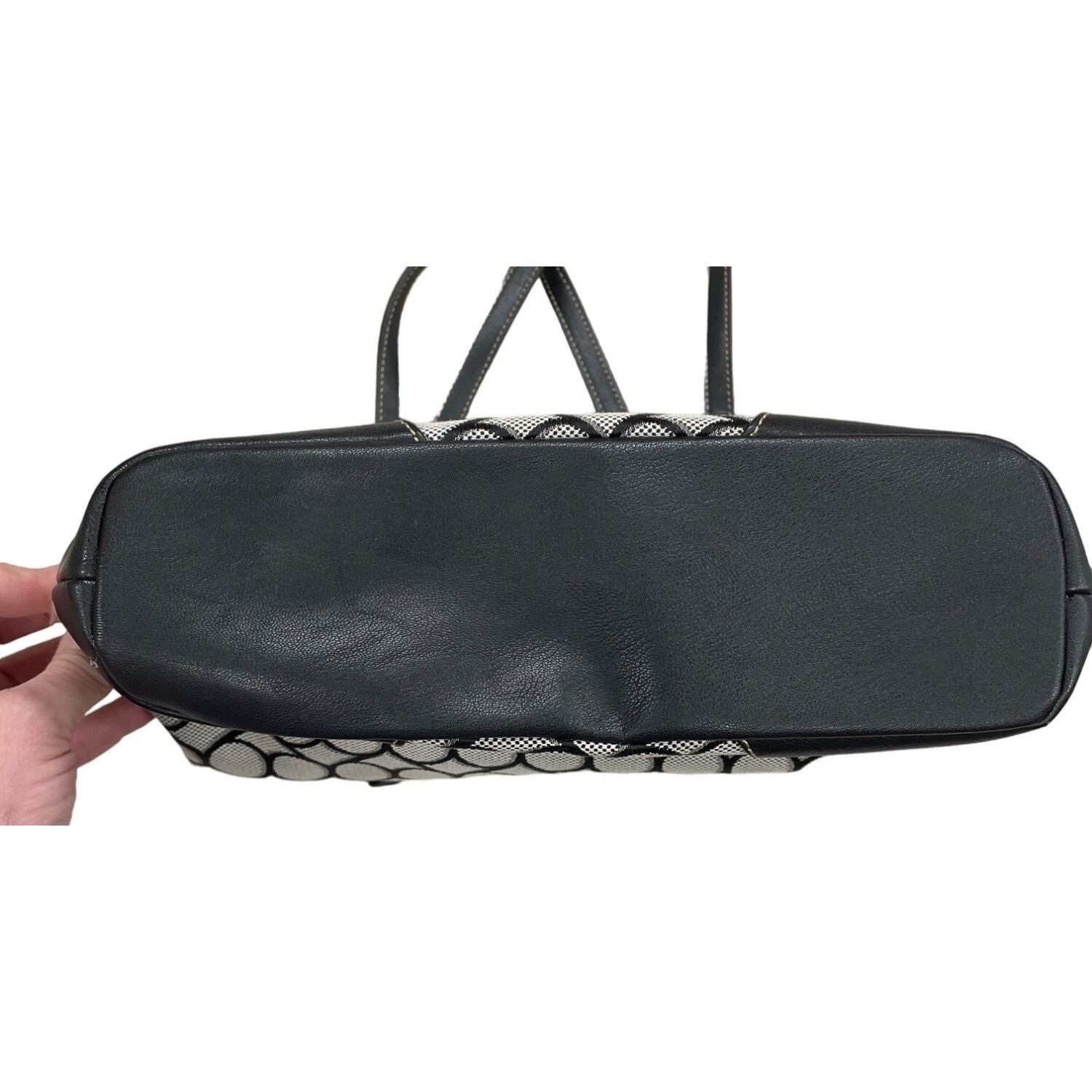 Nine West Nine West Womens Black and White Large Handbag Shoulder Bag Size ONE SIZE - 8 Thumbnail