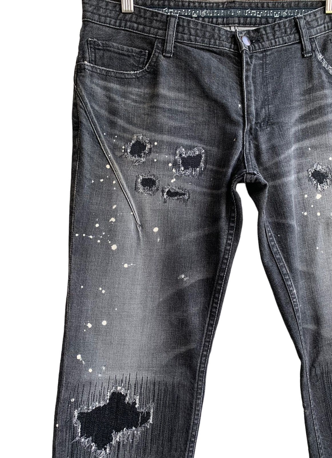 Number (N)ine 🔥Number (N) Distressed Splatter Denim Jeans Size US 32 / EU 48 - 7 Thumbnail