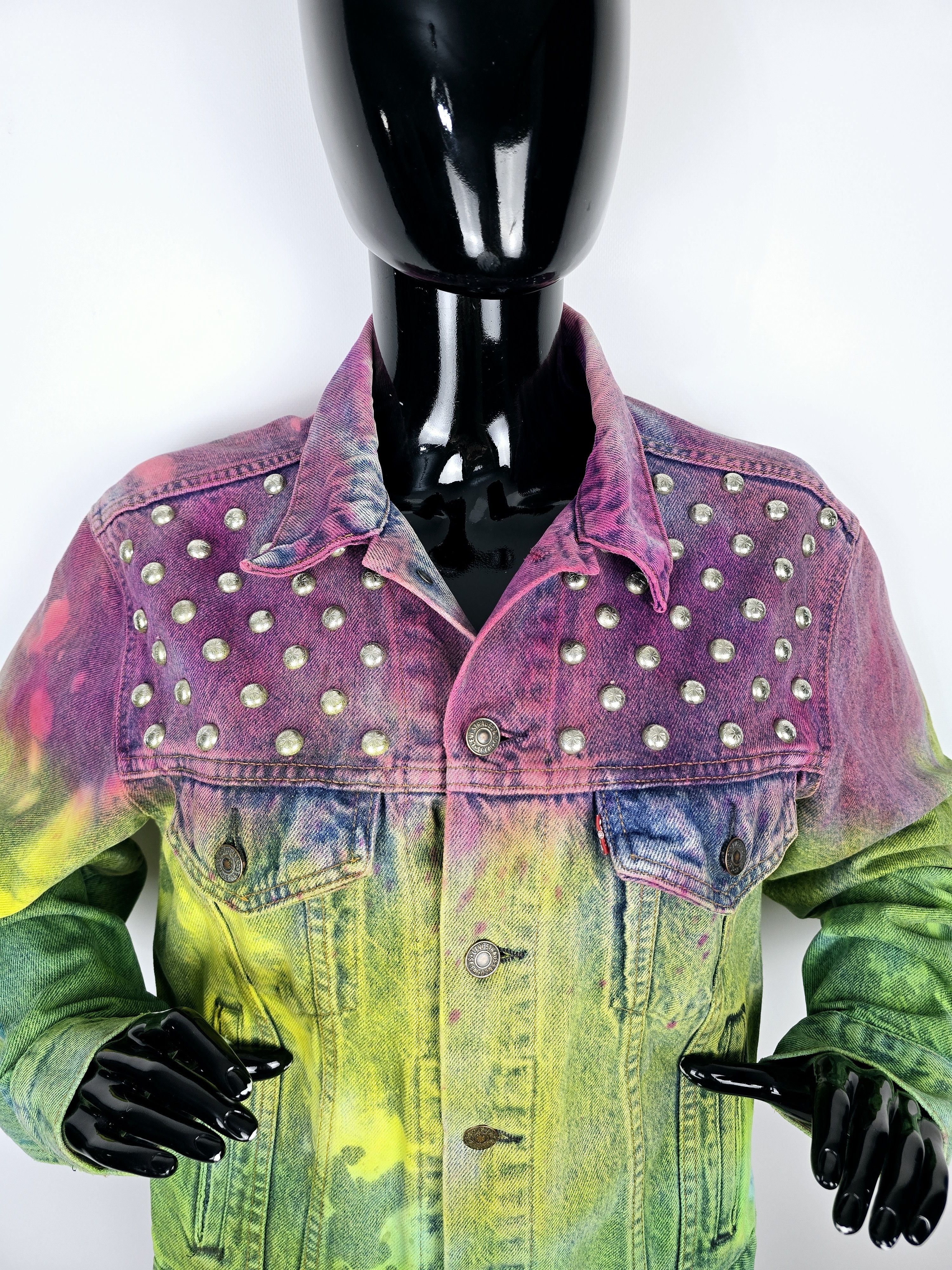 Levi's × Levi's Vintage Clothing Vintage Levi's Tie-Dye Studded Denim Jacket - Made in USA Size L / US 10 / IT 46 - 8 Thumbnail