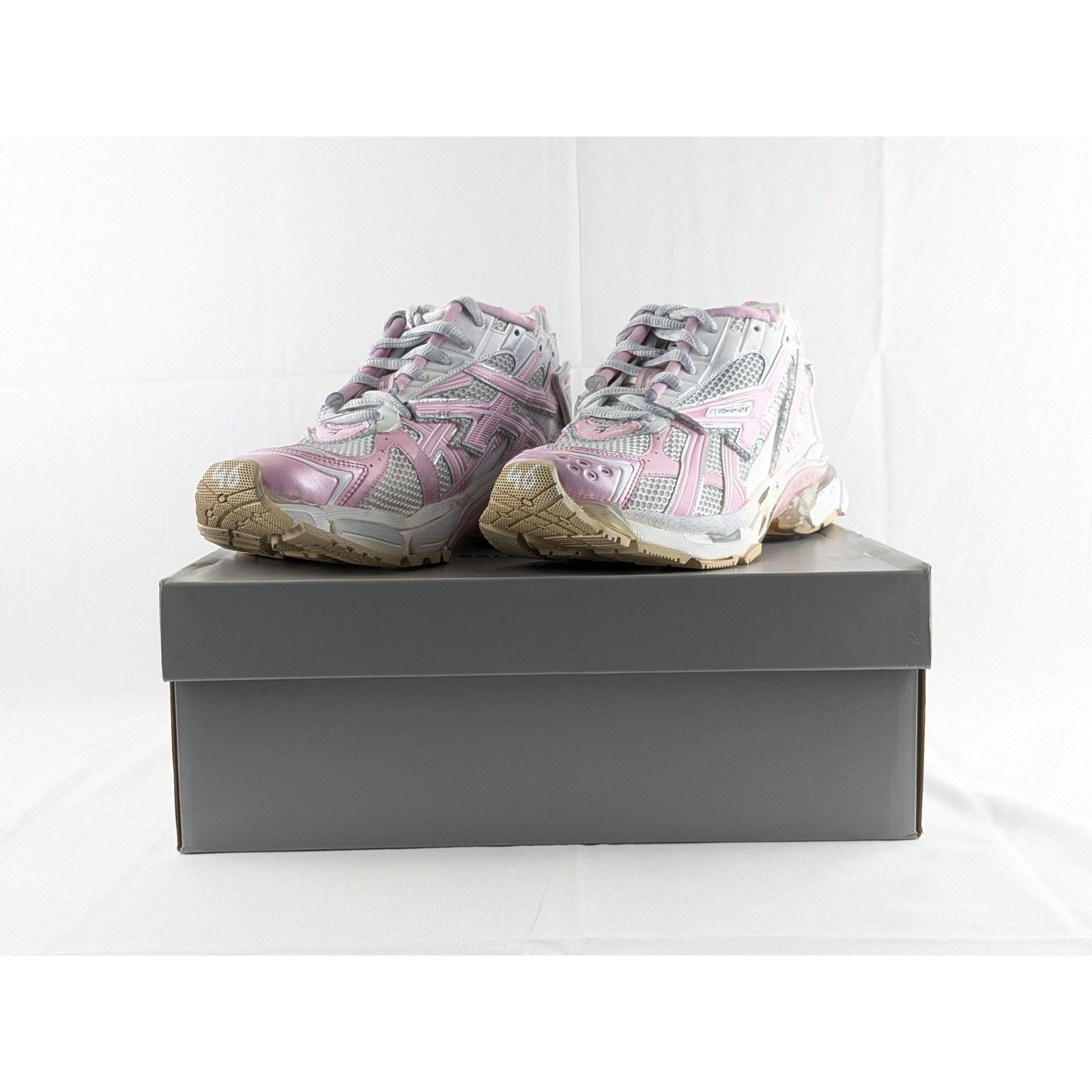 Balenciaga o1rshd1 Four Color Upper Rubber Runner Sneakers Multicolor Size US 13 / EU 46 - 11 Thumbnail