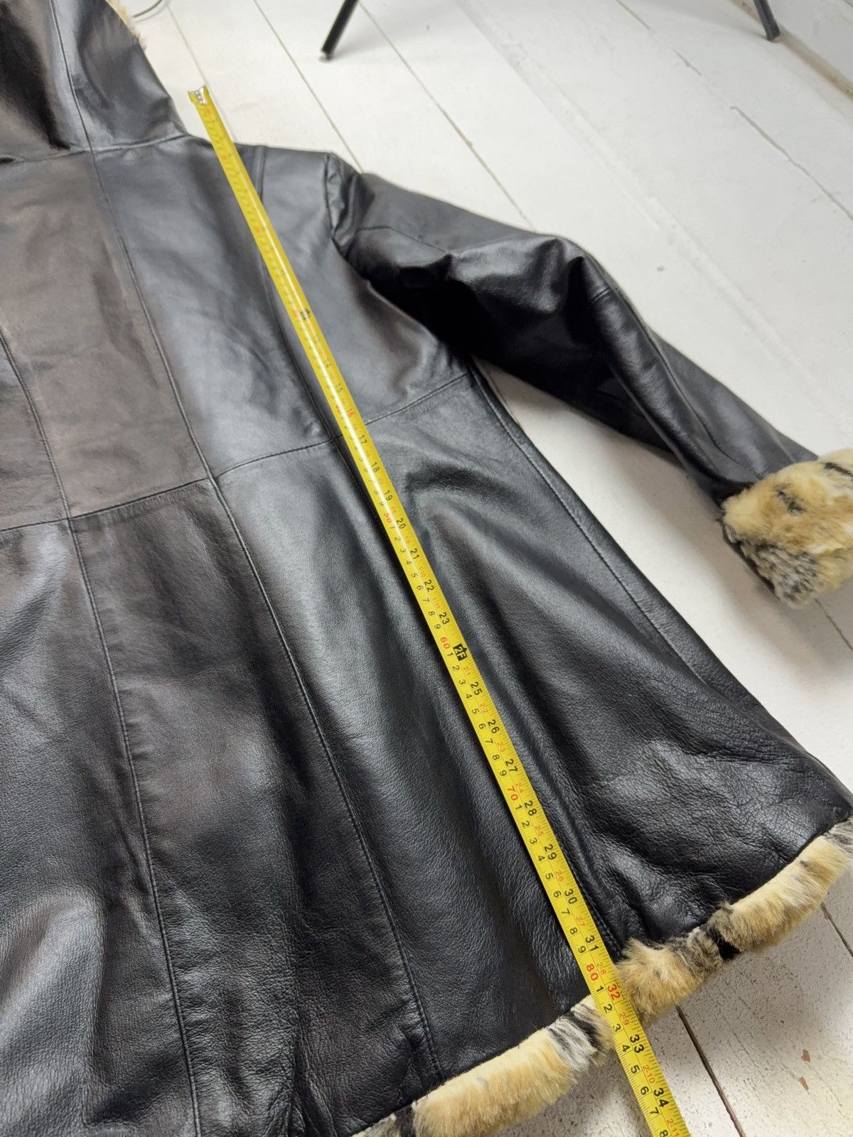 Japanese Brand Woodpecker Leather Coat Faux Fur Collar Casual Collection Size M / US 6-8 / IT 42-44 - 24 Thumbnail