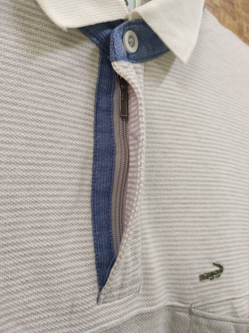 Japanese Brand × Vintage Vintage Crocodile Original Stripes Zipper Pocket Tee Shirt Size US M / EU 48-50 / 2 - 5 Thumbnail